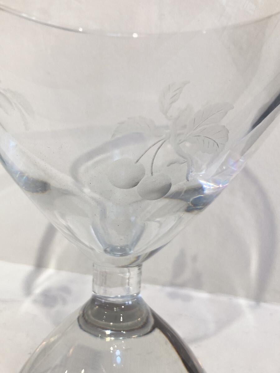 Midcentury Glass Vase by Charles Graffart for Val Saint Lambert, Belgium, 1950s.
