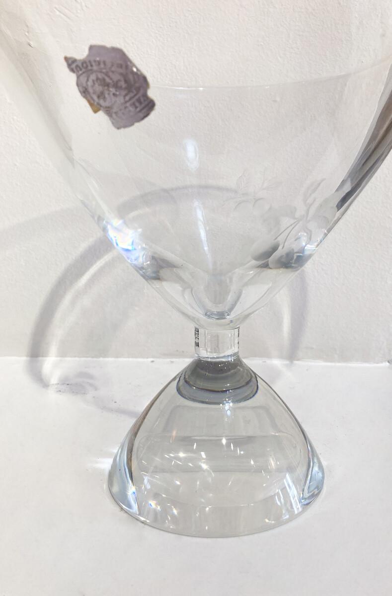 Belgian Midcentury Glass Vase by Charles Graffart for Val Saint Lambert, Belgium, 1950s For Sale