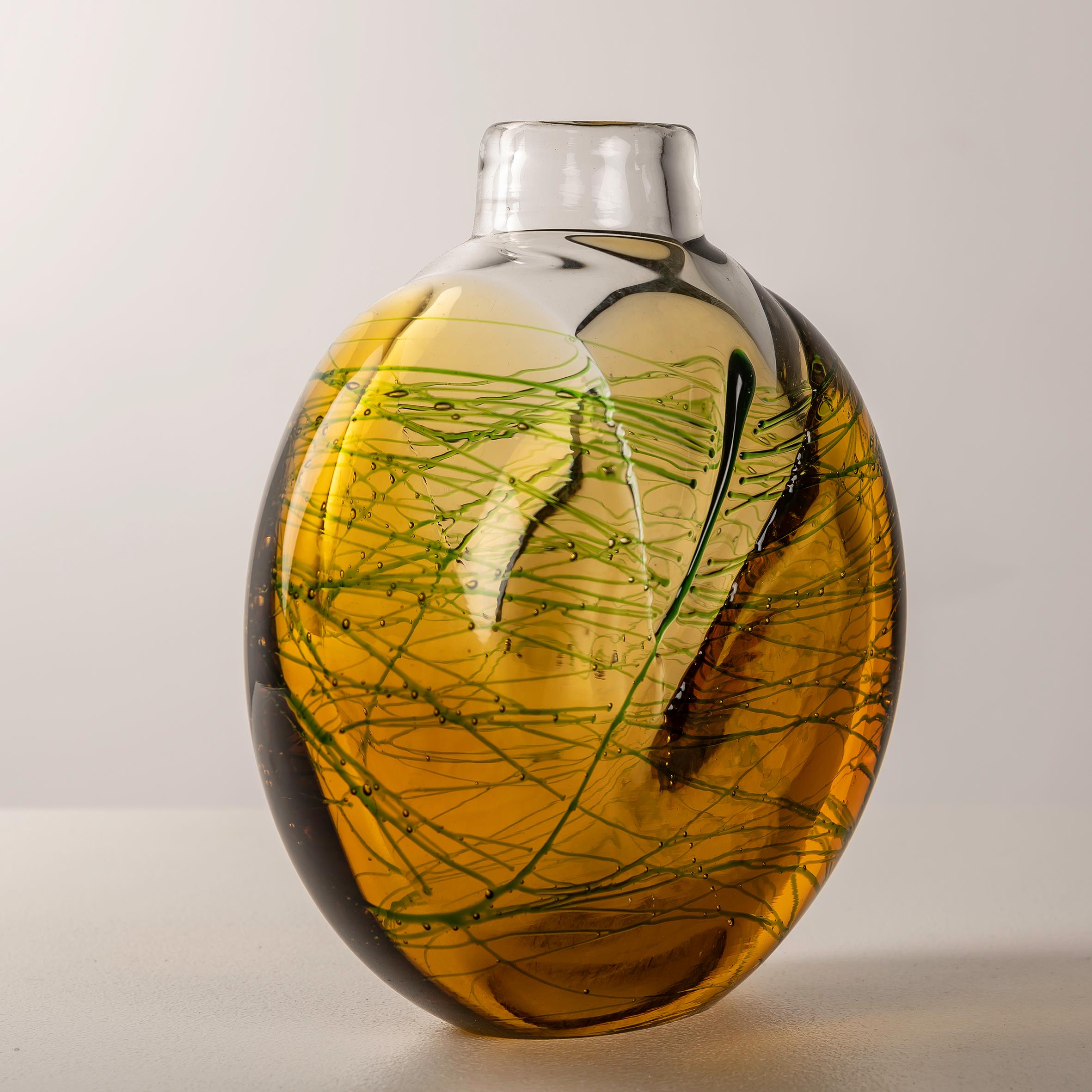 Mid-Century Modern Mid-Century Glass Vase by Jiri Suhajek for Moser, 1970s For Sale