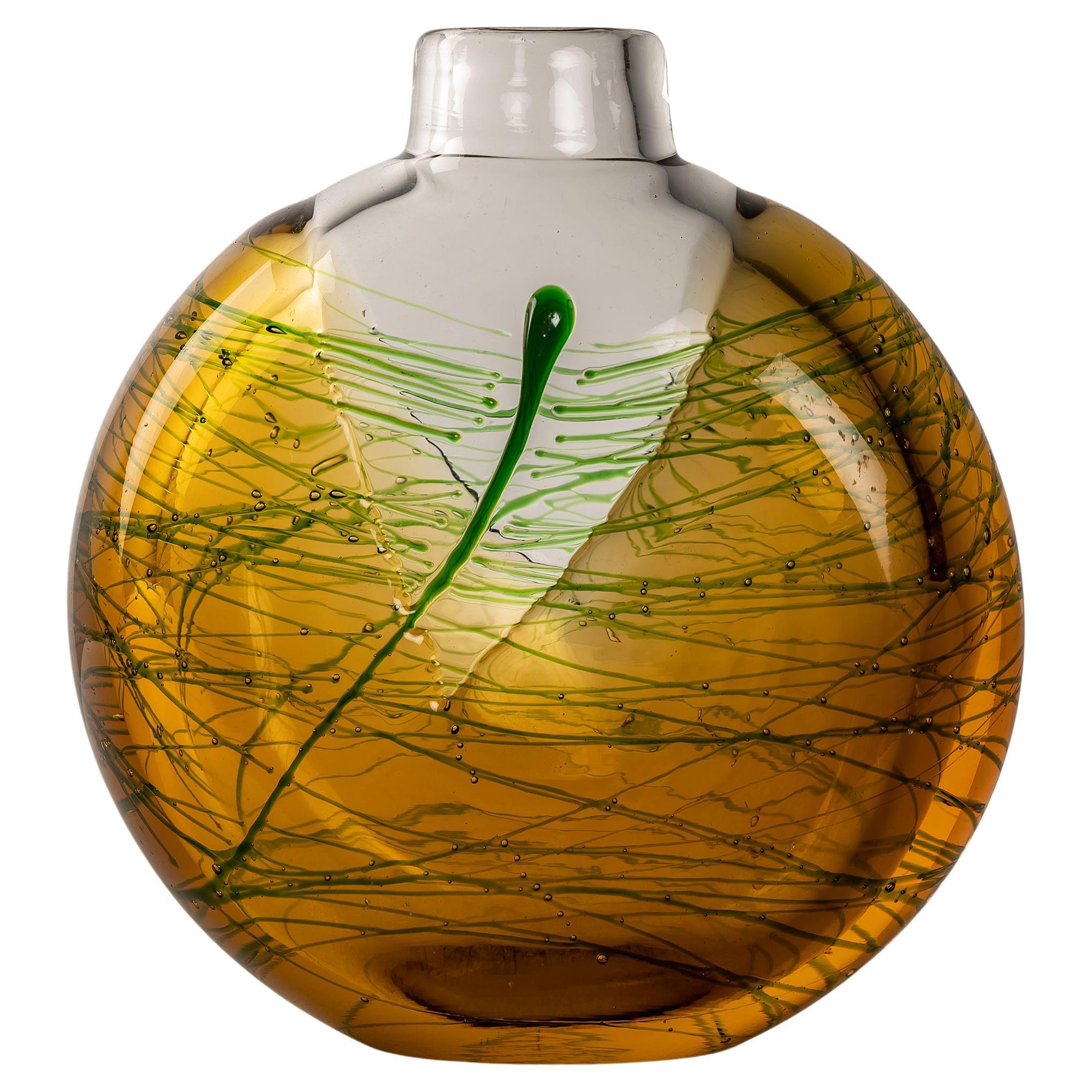 Mid-Century Glass Vase by Jiri Suhajek for Moser, 1970s For Sale