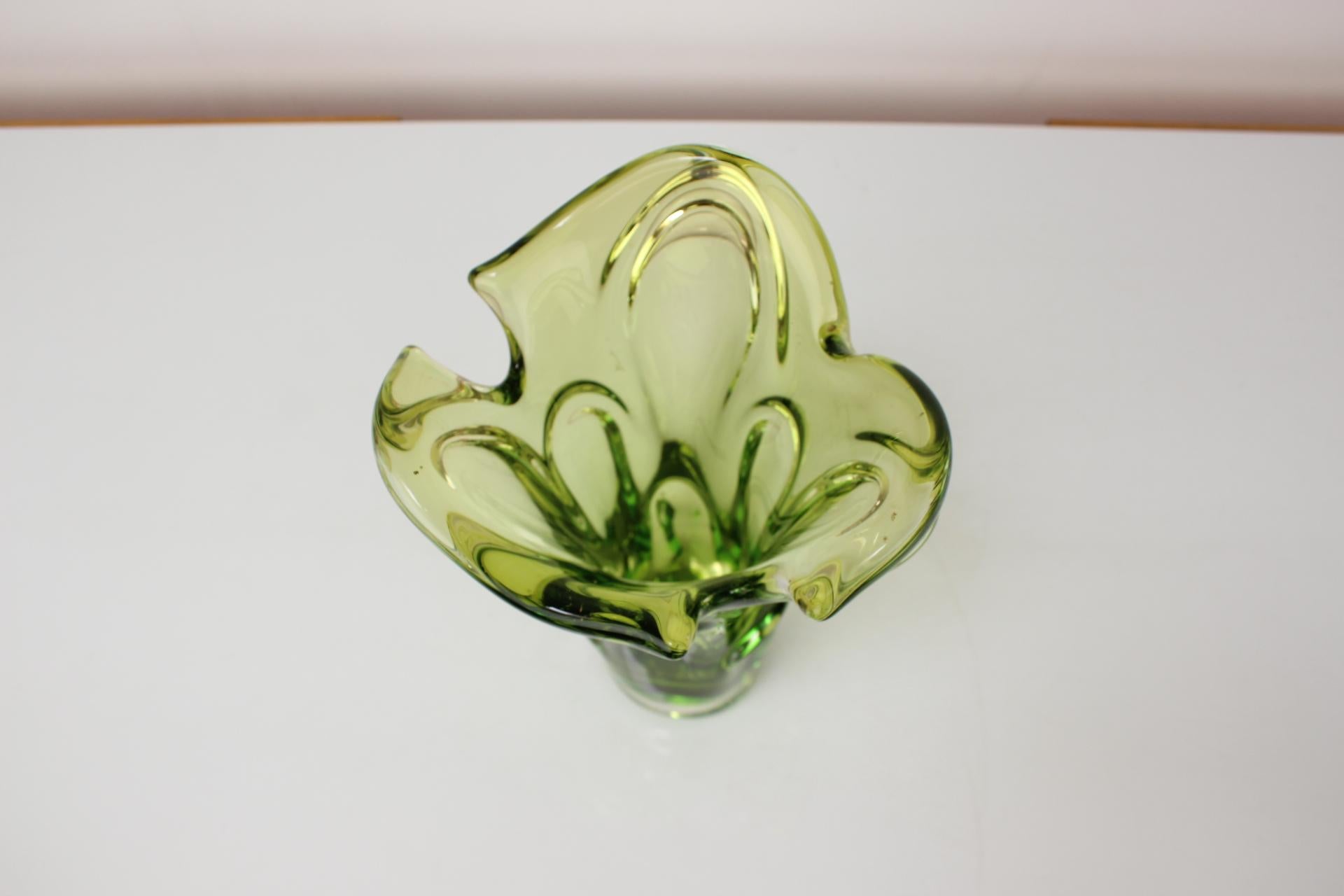 Mid-Century Modern Mid-Century Glass Vase Designed by Josef Hospodka, 1960's For Sale