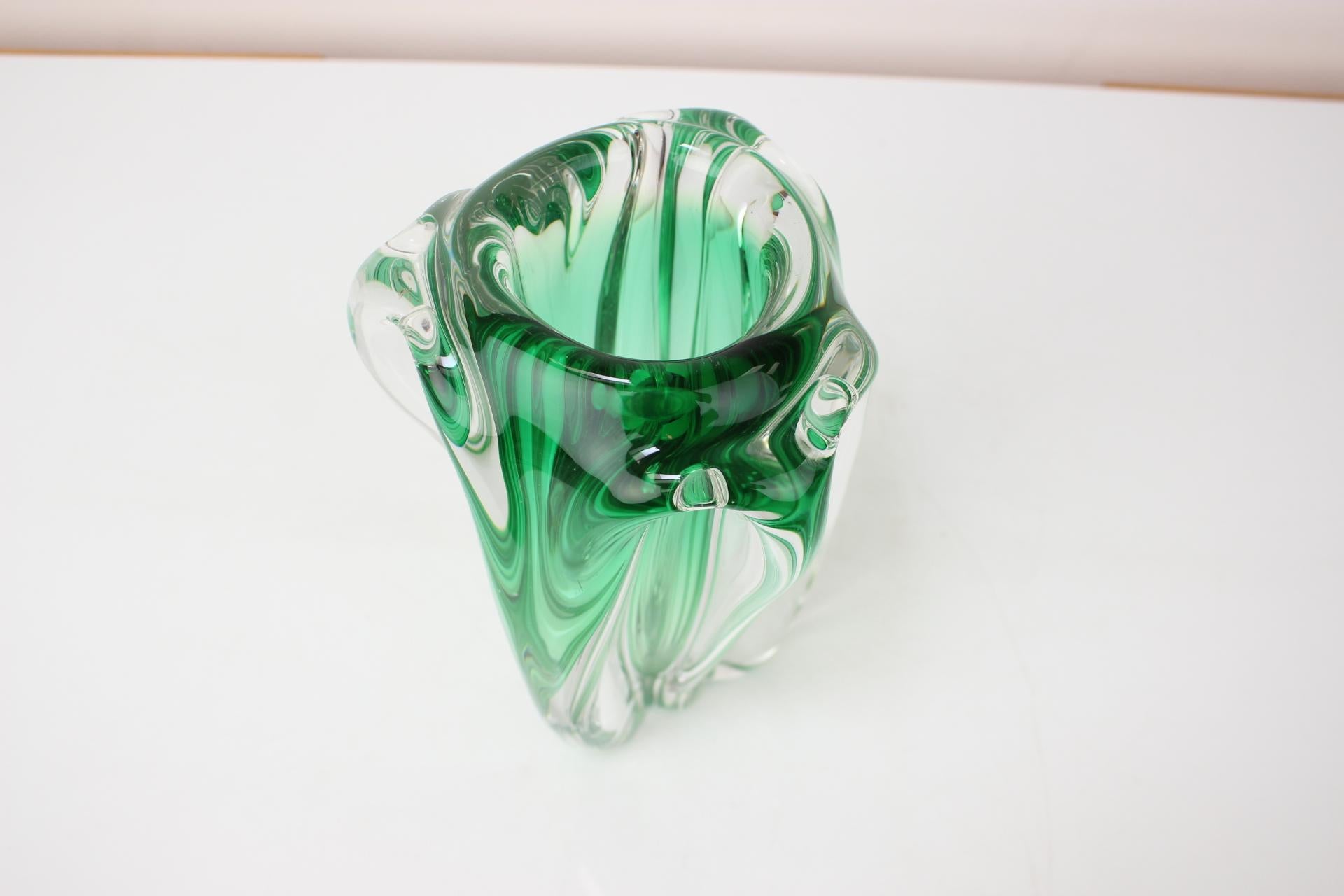 Mid-20th Century Mid-Century Glass Vase Designed by Josef Hospodka, 1960's