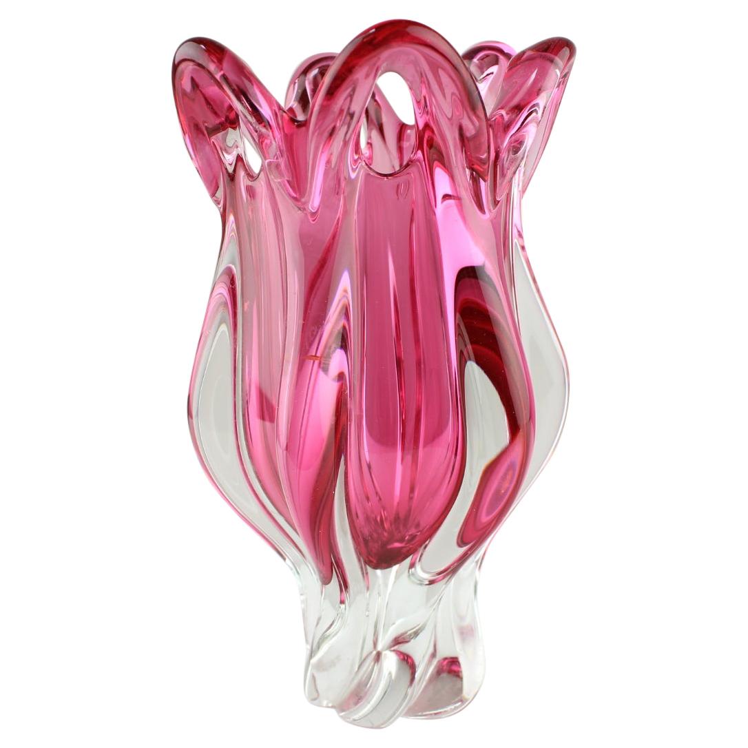 Mid-Century Glass Vase Designed by Josef Hospodka, 1960's