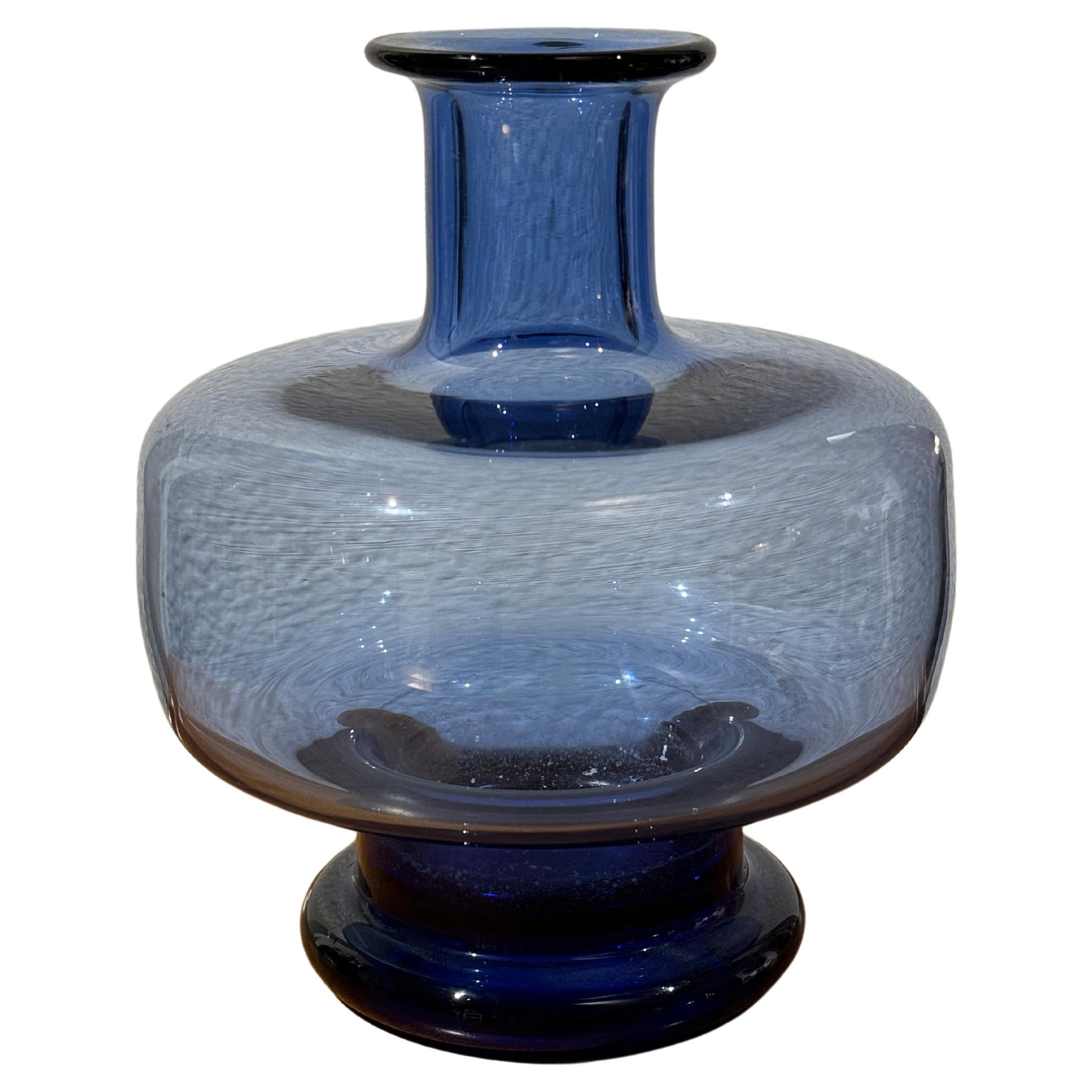 Mid-century glass vase designed by Per Lutken for Holmegaard, Denmark 1960s