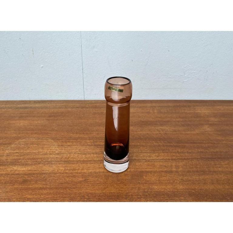 Mid-Century moderno Vaso in vetro di metà secolo di Hadeland, Norvegia, anni '60 in vendita