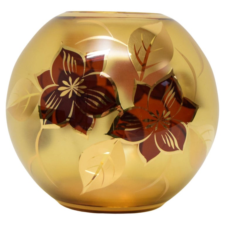 Midcentury Glass Vase, 1970's. For Sale at 1stDibs