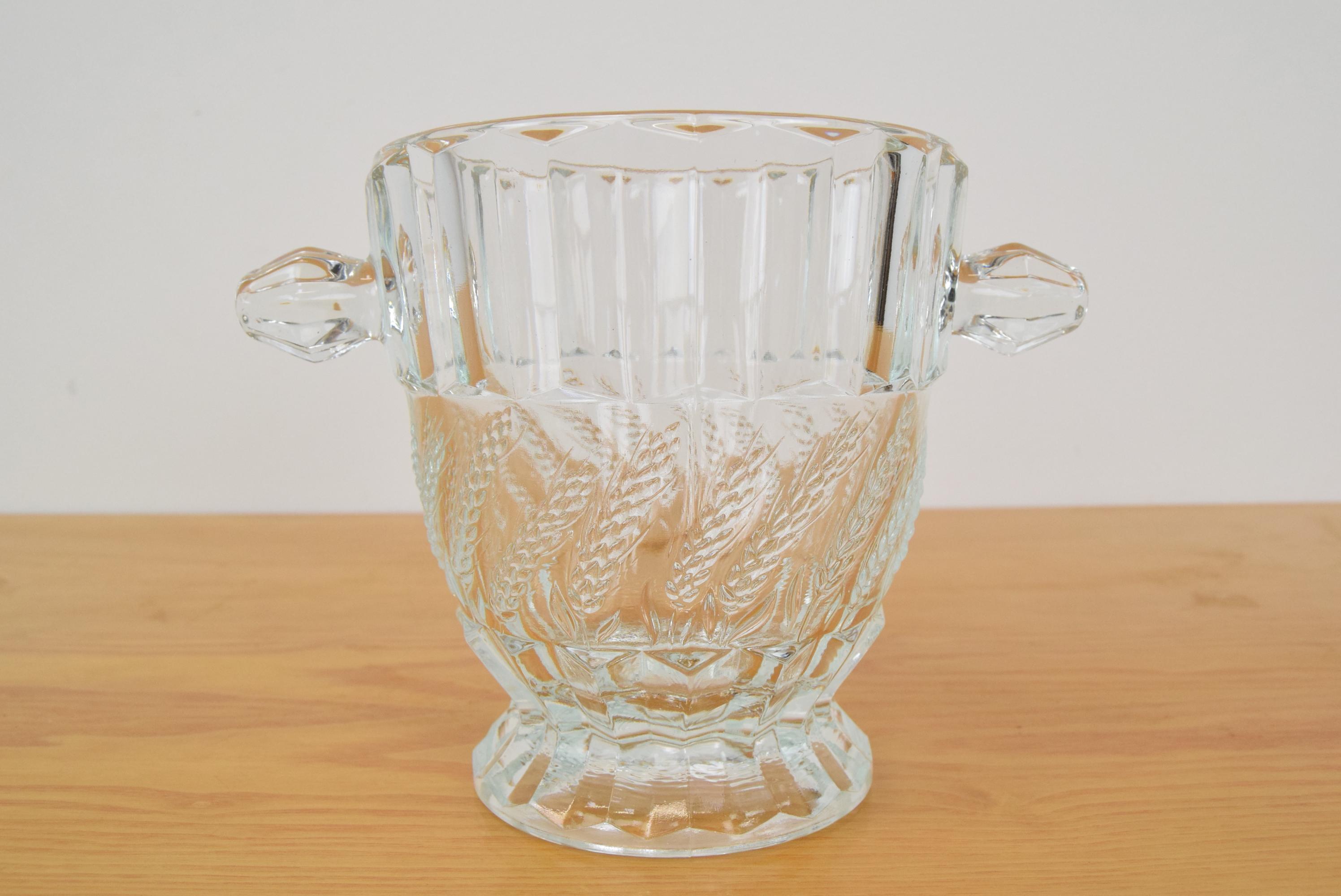 Mid-Century Modern Mid-century Glass Vase, Bohemia Glass, 1960's For Sale