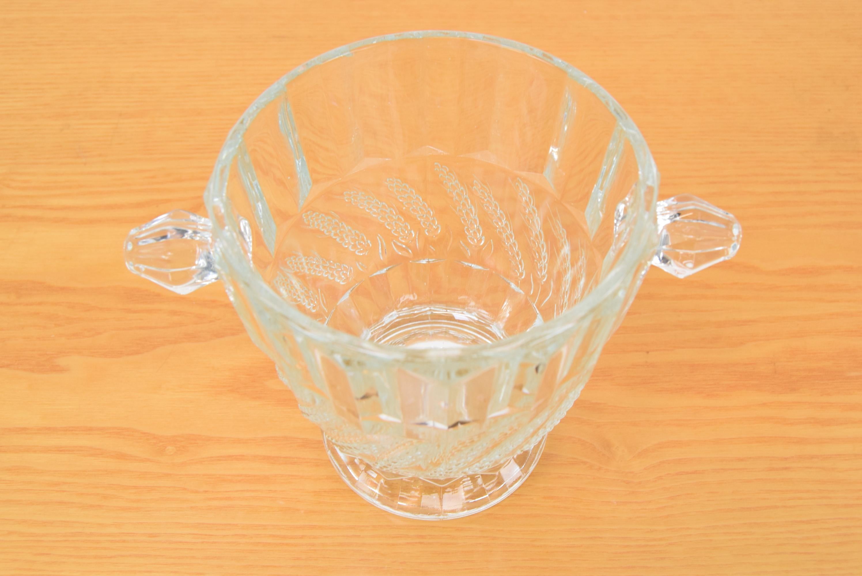 Czech Mid-century Glass Vase, Bohemia Glass, 1960's For Sale
