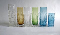 Midcentury Glass Vases by Bo Borgström for Åseda, Sweden