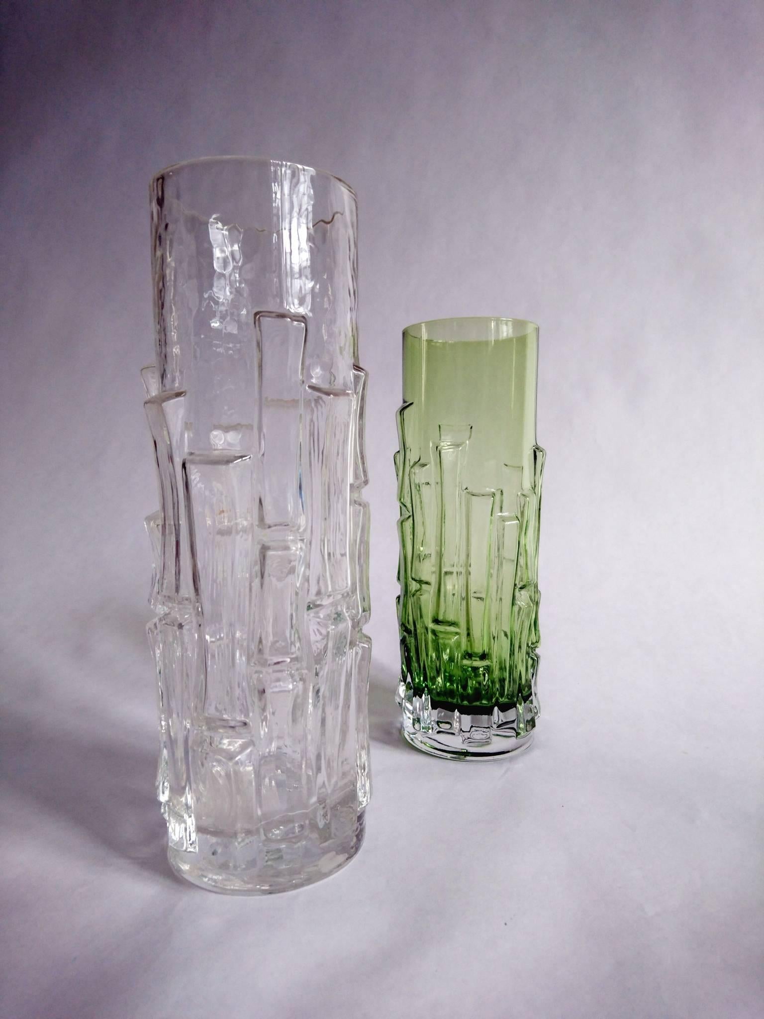 Mid-Century Modern Midcentury Glass Vases by Bo Borgström for Åseda, Sweden For Sale