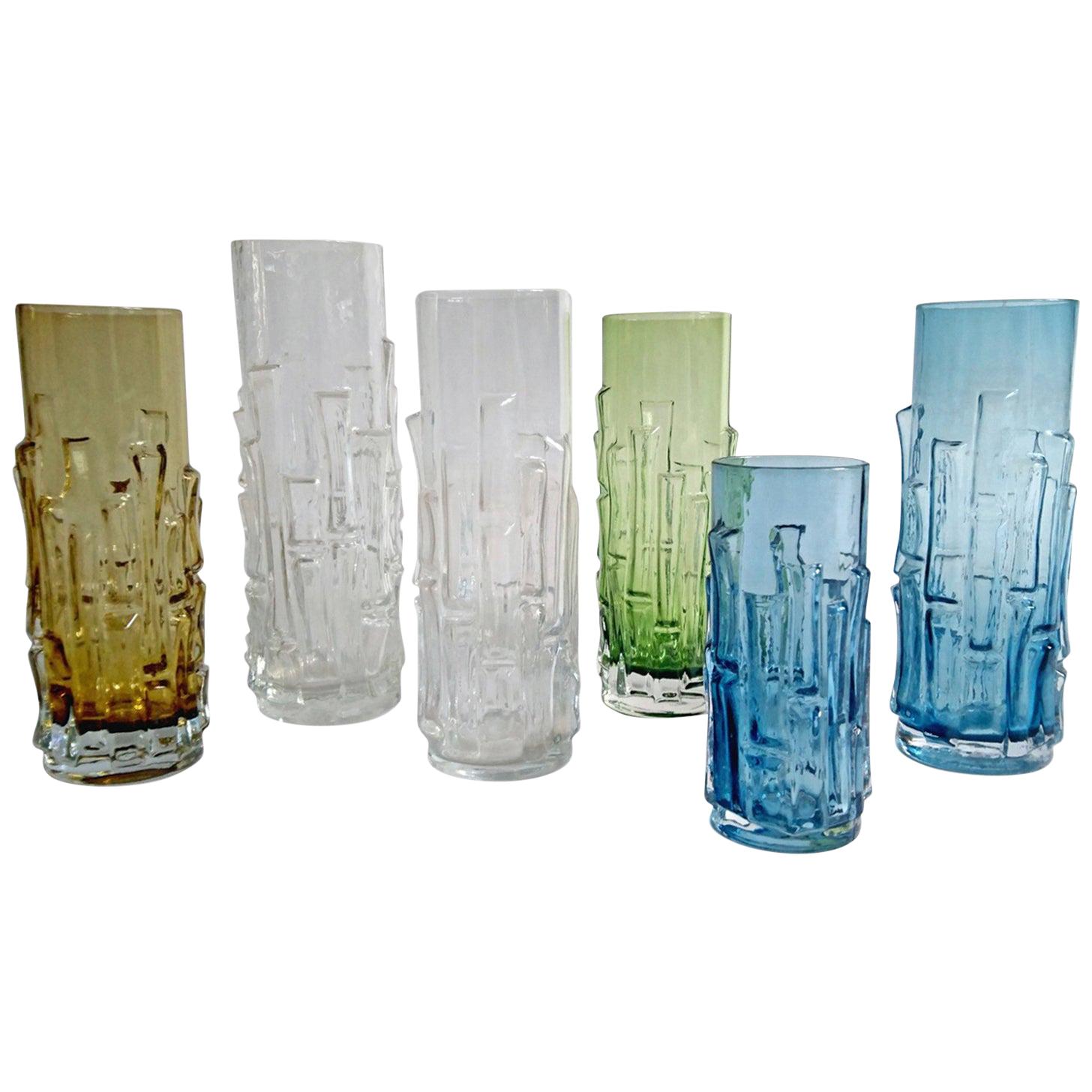 Glasvasen aus der Jahrhundertmitte von Bo Borgström für Åseda, Schweden (Moderne der Mitte des Jahrhunderts) im Angebot