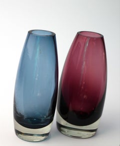 Midcentury Glass Vases by Tamara Aladin for Riihimaen Riihimaen from Finland