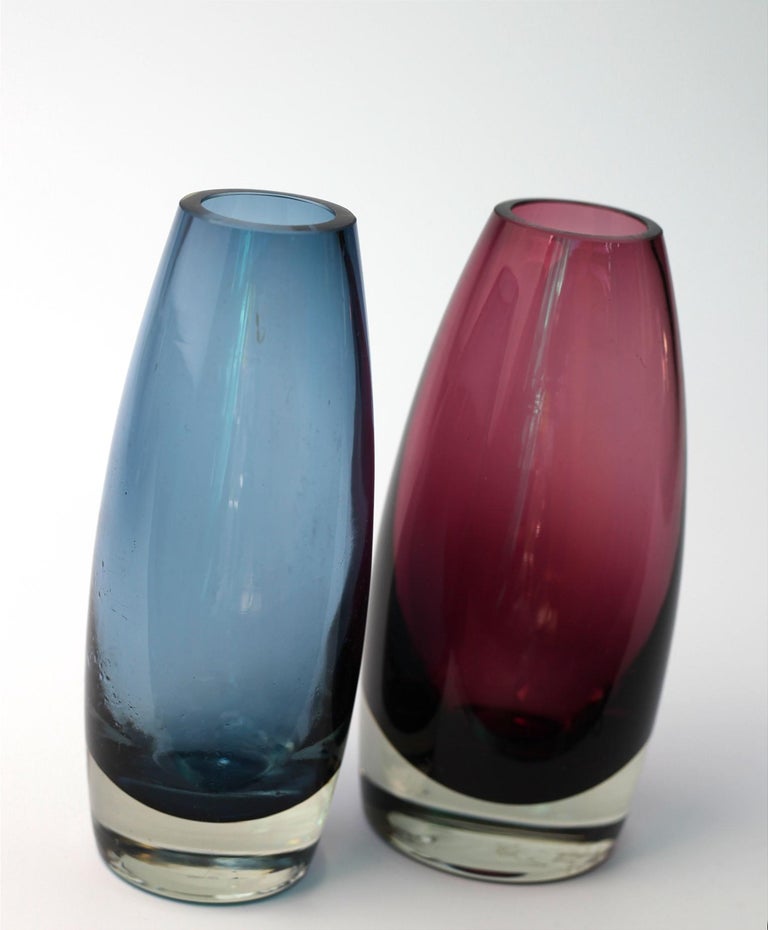 Midcentury Glass Vases by Tamara Aladin for Riihimaen Riihimaen from  Finland For Sale at 1stDibs | tamara aladin vase
