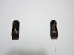 Mid-Century Glass Wall Lamp by Hillebrand, 1970s, Germany