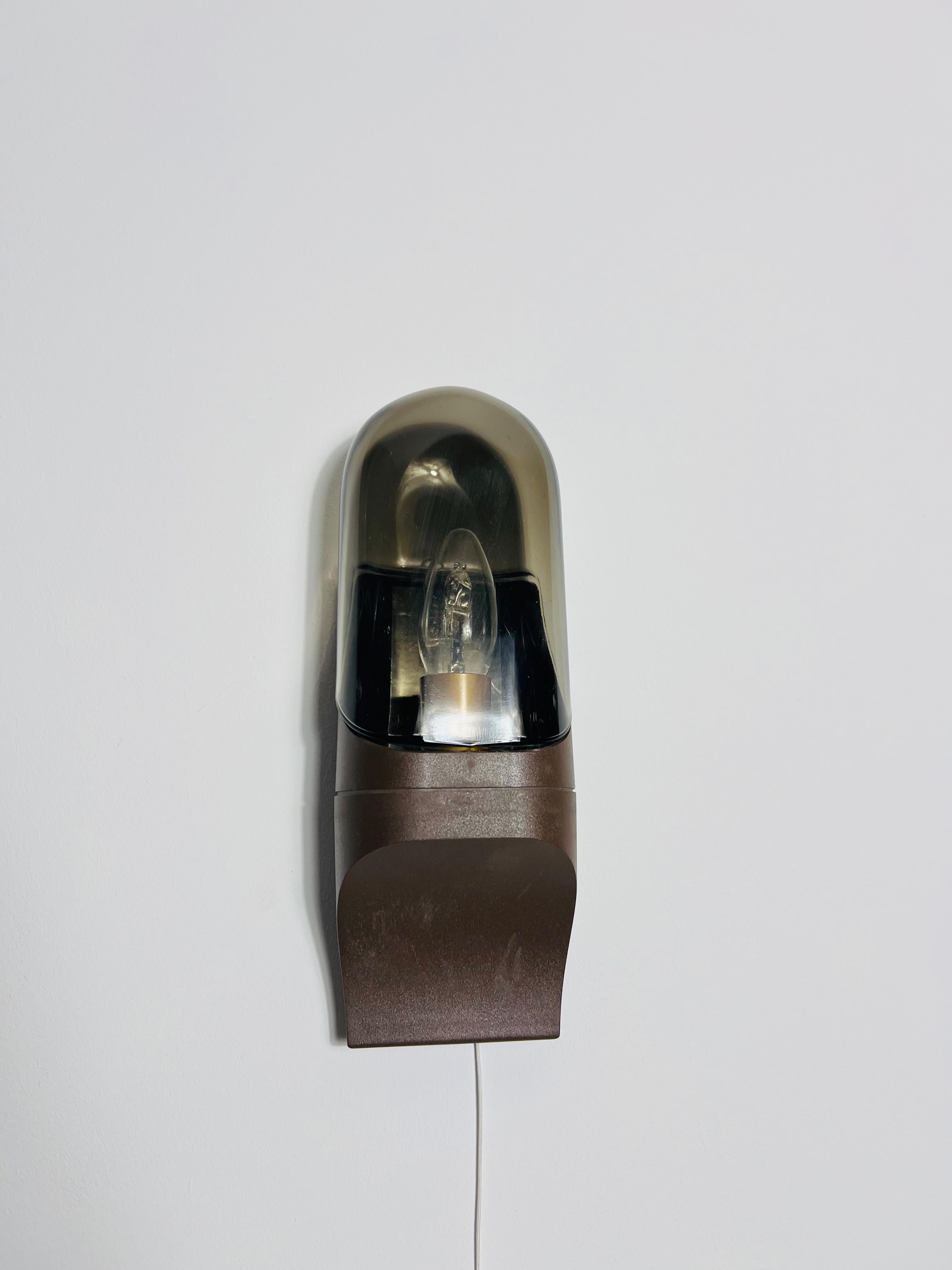 Mid-Century Glass Wall Lamp by Hillebrand, 1970s, Germany For Sale 4