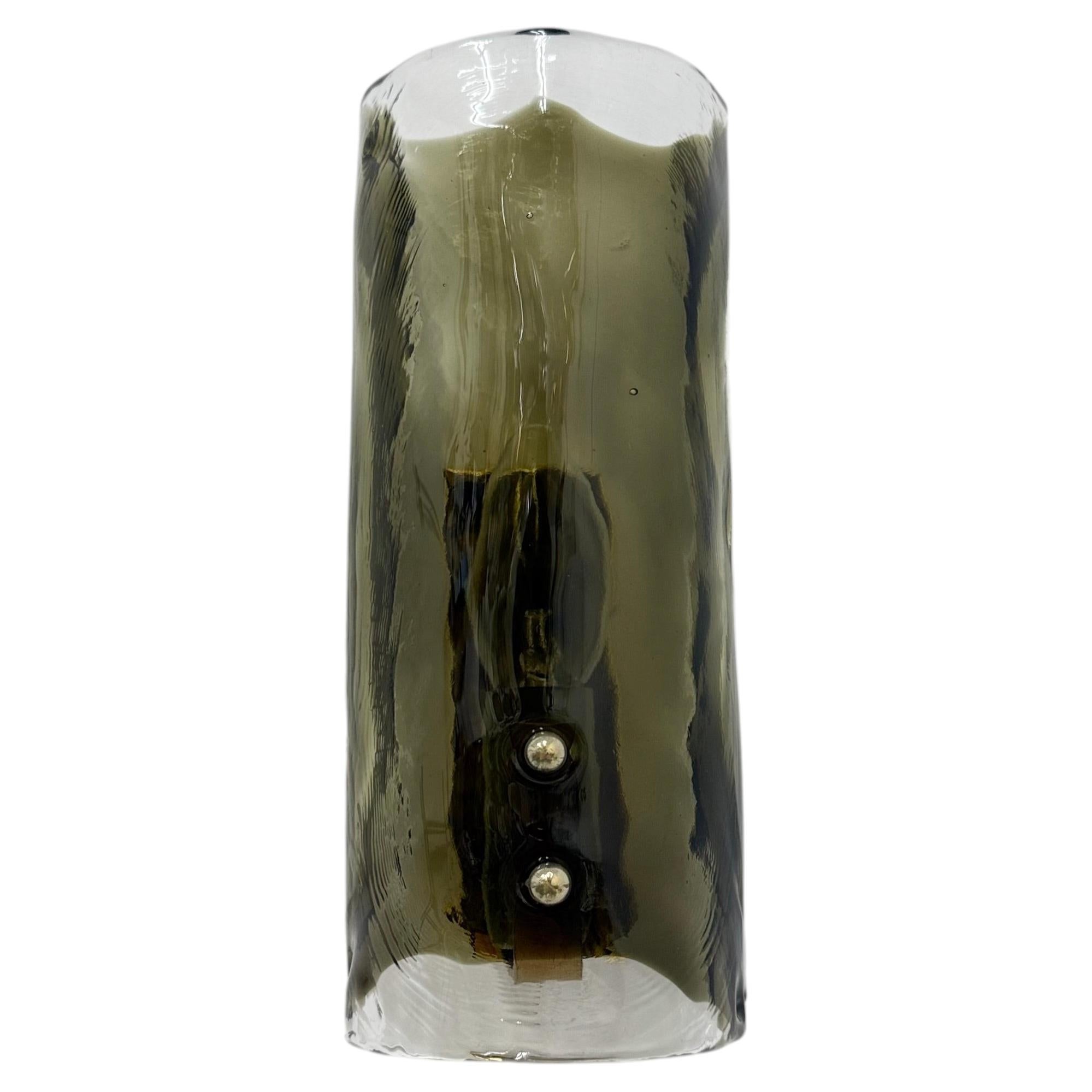 Mid-century glass wall lamp sconce J.T. Kalmar , 1970s , Germany