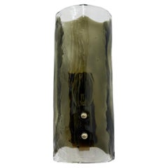Mid-century glass wall lamp sconce J.T. Kalmar , 1970s , Germany