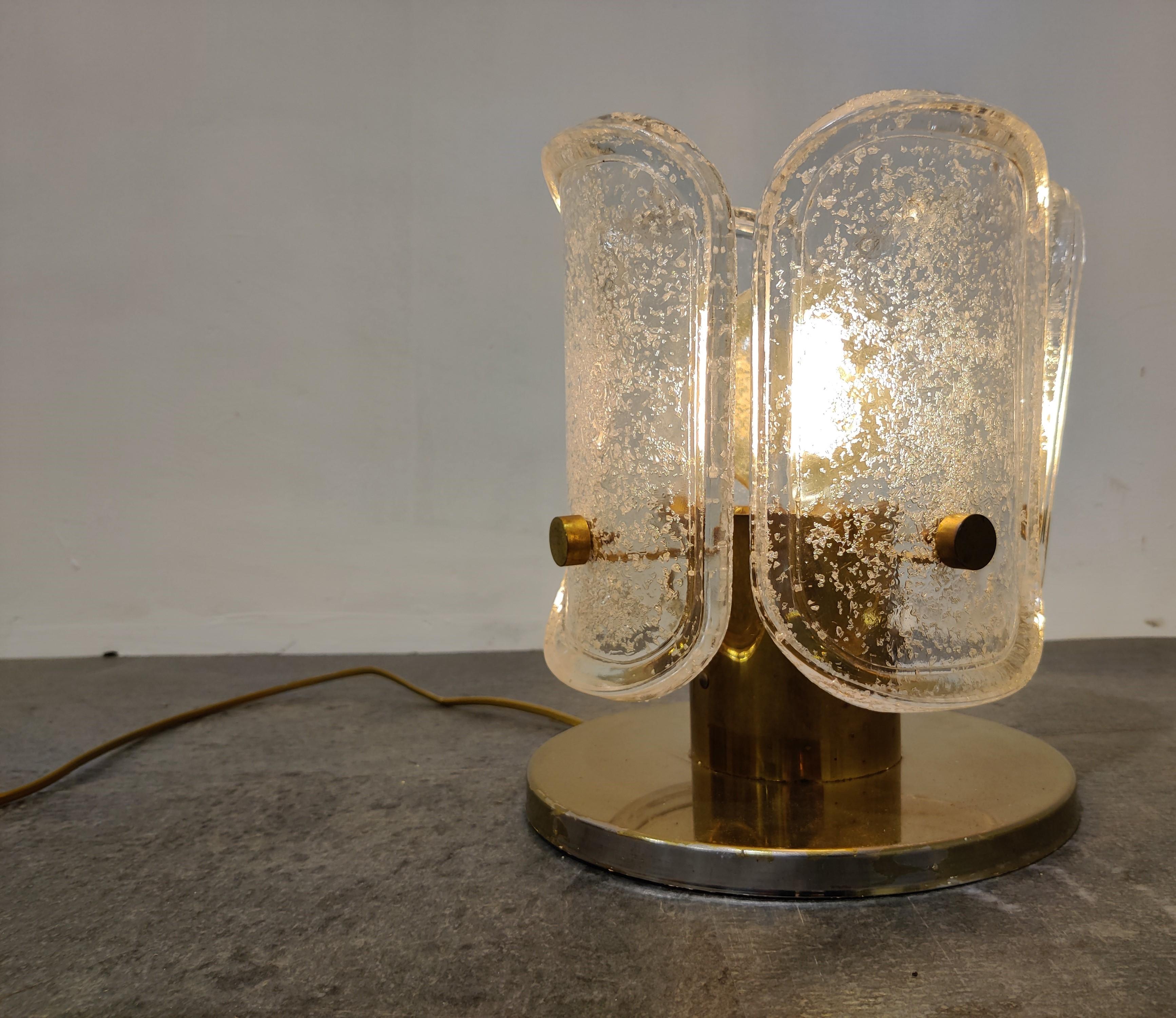 Mid Century Glass Wall or Table Lamps by Glashutte Limburg, 1960s In Good Condition In HEVERLEE, BE