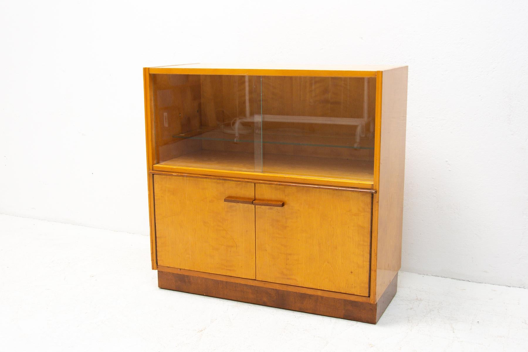 20th Century Mid Century Glazed Cabinet, UP Závody, Czechoslovakia, 1960´S For Sale