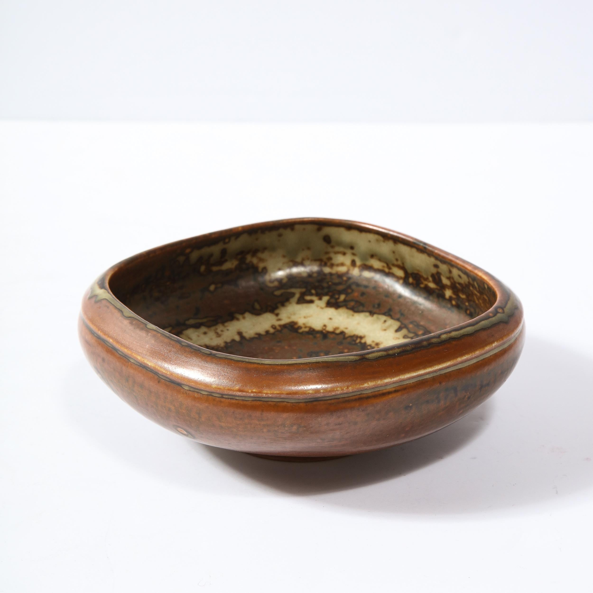 Mid-Century Glazed Ceramic Bowl by Bode Willimsen for Royal Copenhagen For Sale 6
