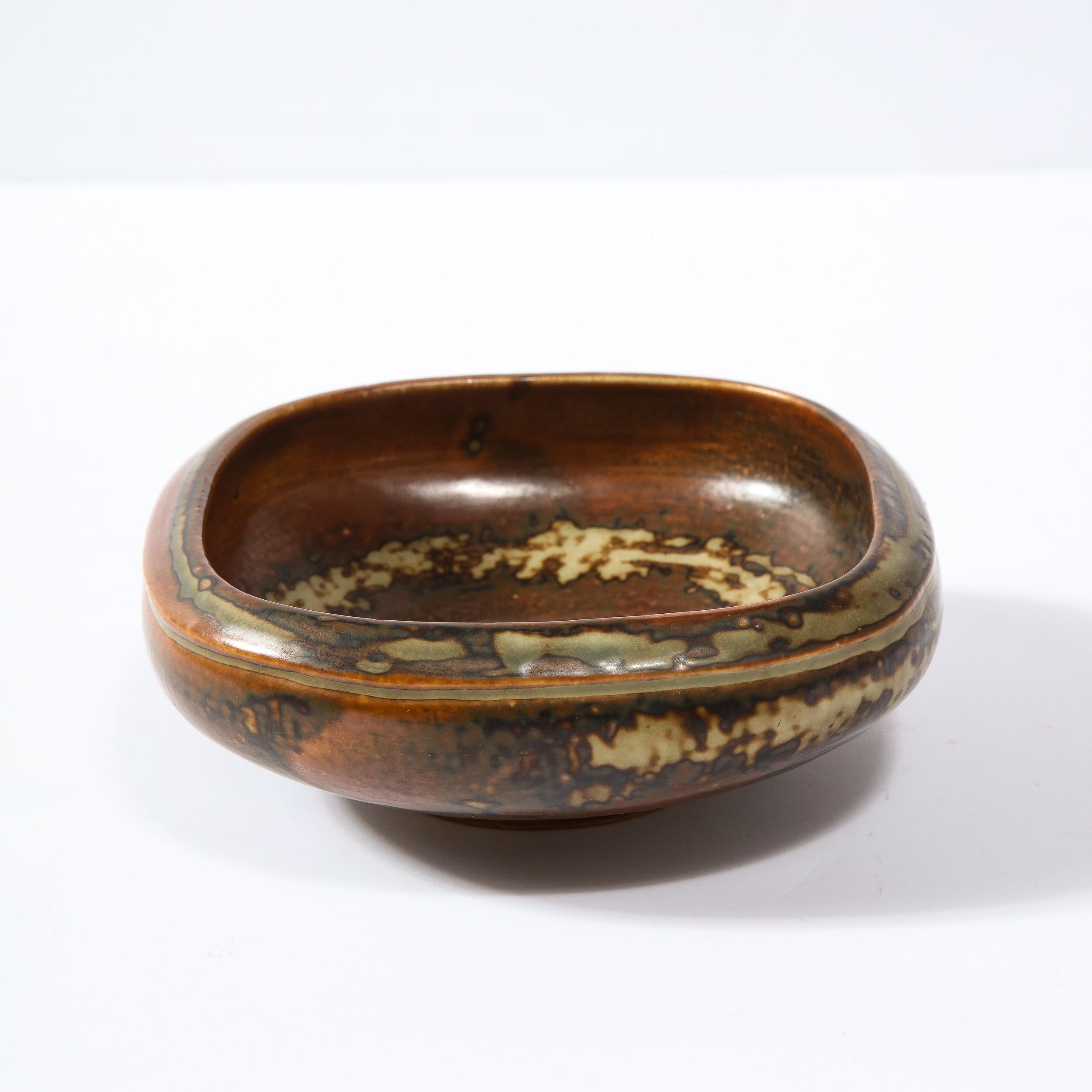 Glasierte Keramikschale aus der Mitte des Jahrhunderts von Bode Willimsen für Royal Copenhagen im Angebot 1