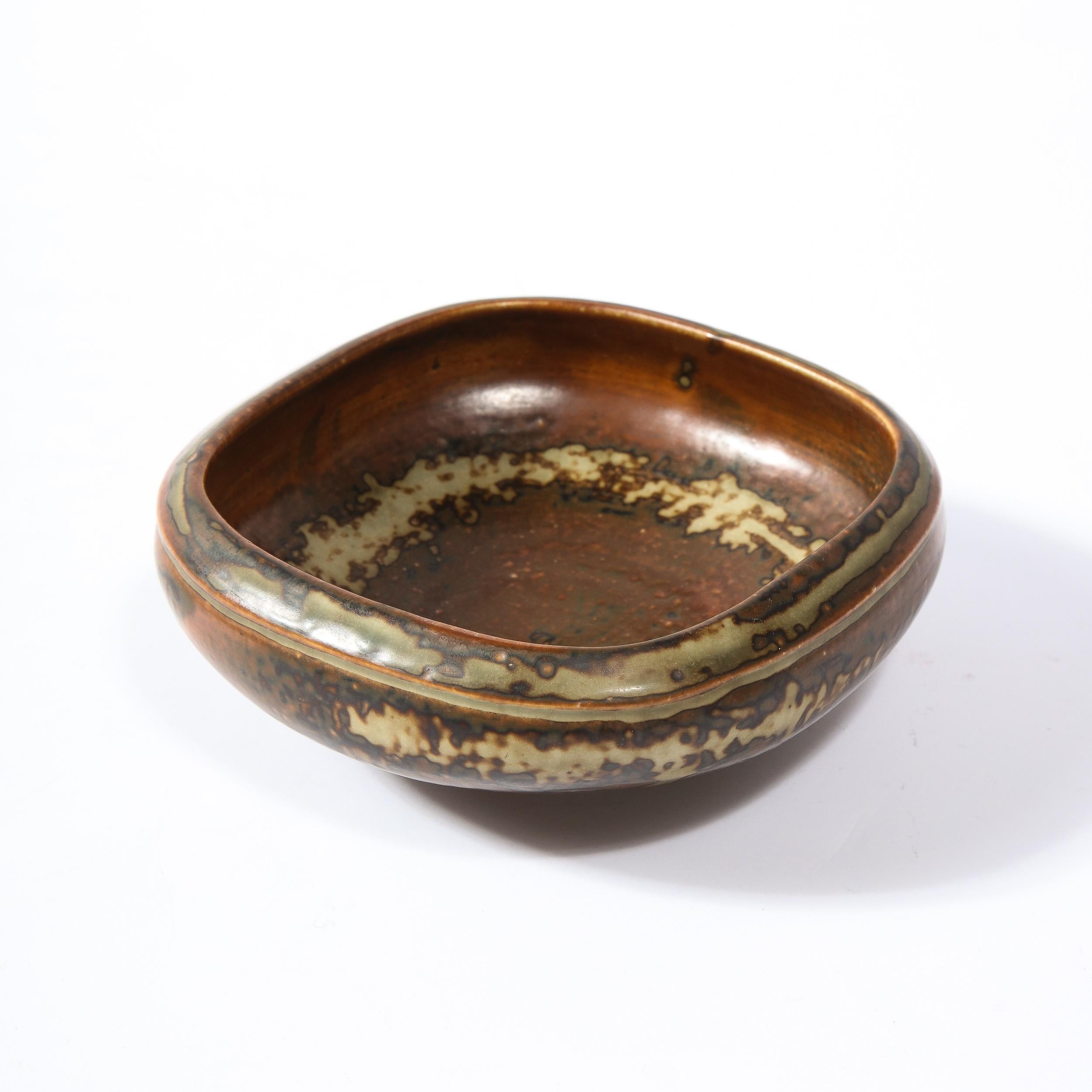Mid-Century Glazed Ceramic Bowl by Bode Willimsen for Royal Copenhagen For Sale 2