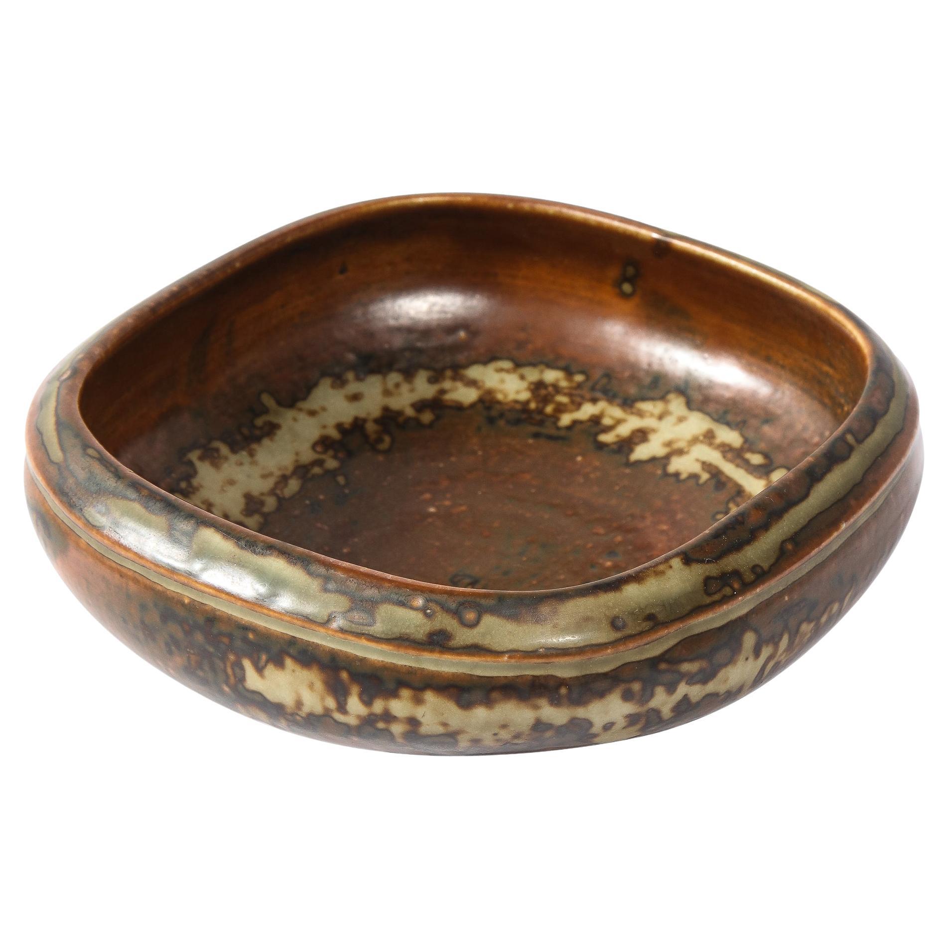 Mid-Century Glazed Ceramic Bowl by Bode Willimsen for Royal Copenhagen For Sale