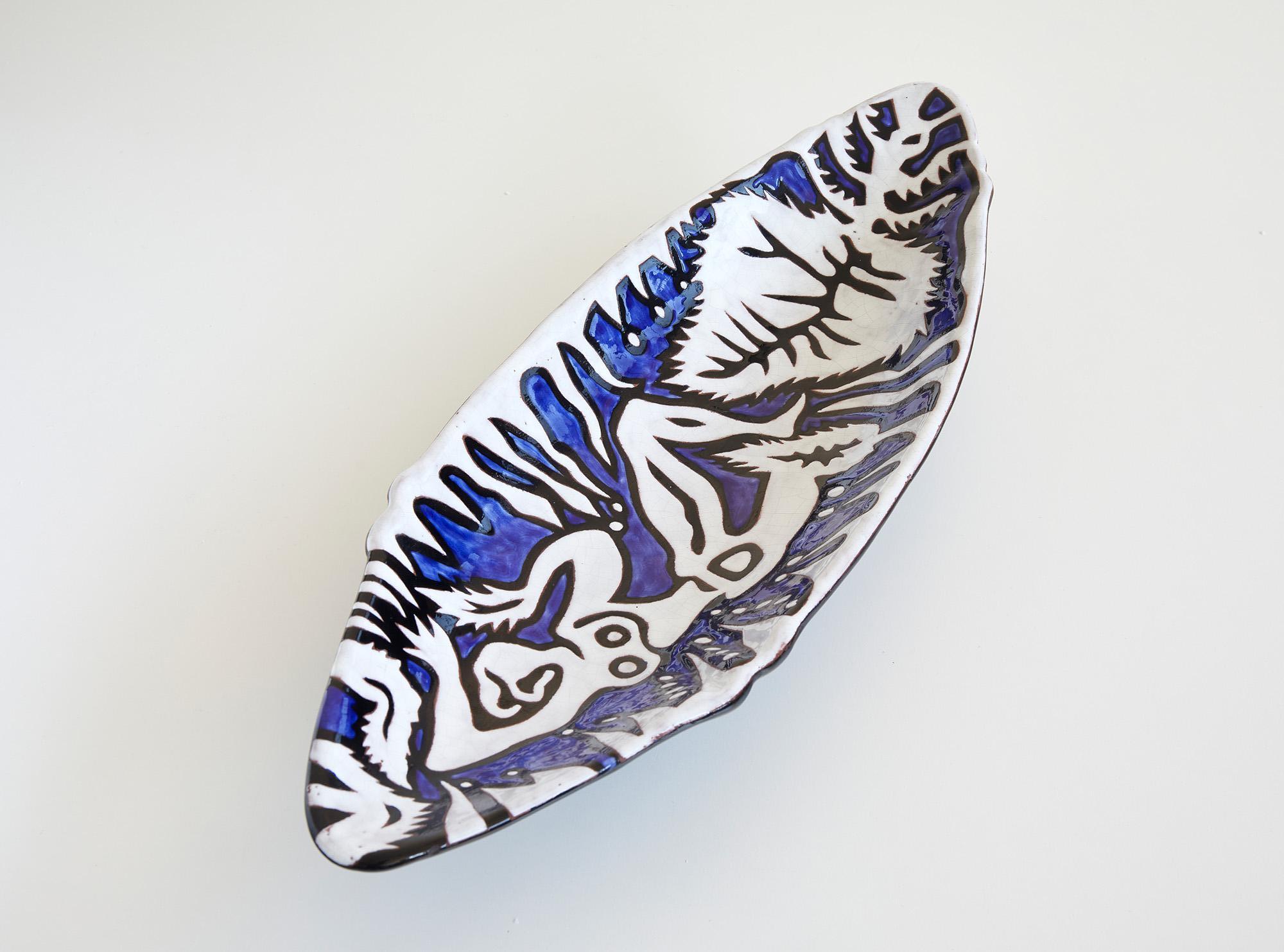 French Mid-century modern ceramic by Jean Lurçat 32/50 , Ed. Sant-Vicens, France c.1950 For Sale