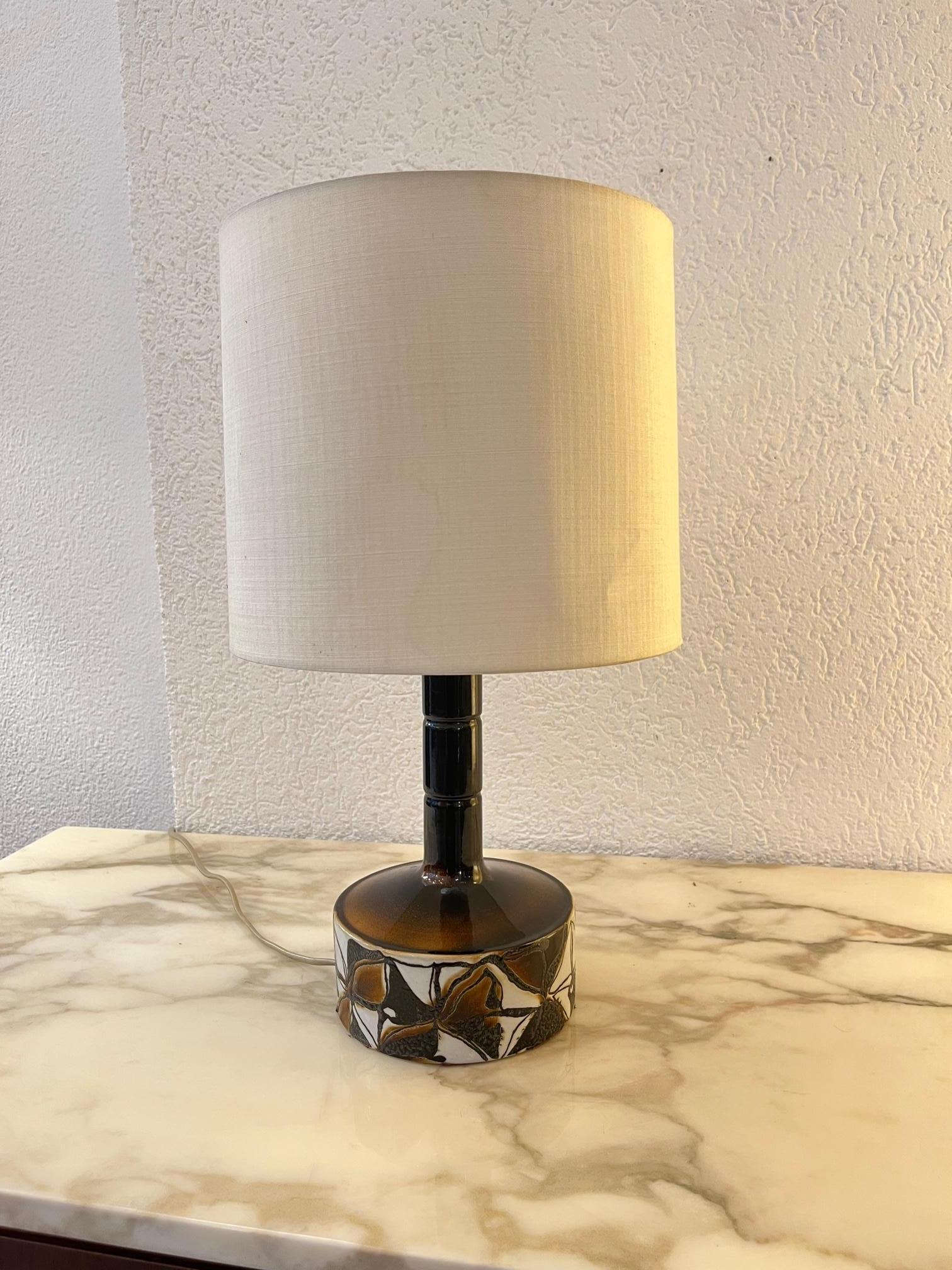 Mid-20th Century Mid-Century Glazed Ceramic Table Lamp by Royal Copenhagen, Denmark ca. 1960s For Sale