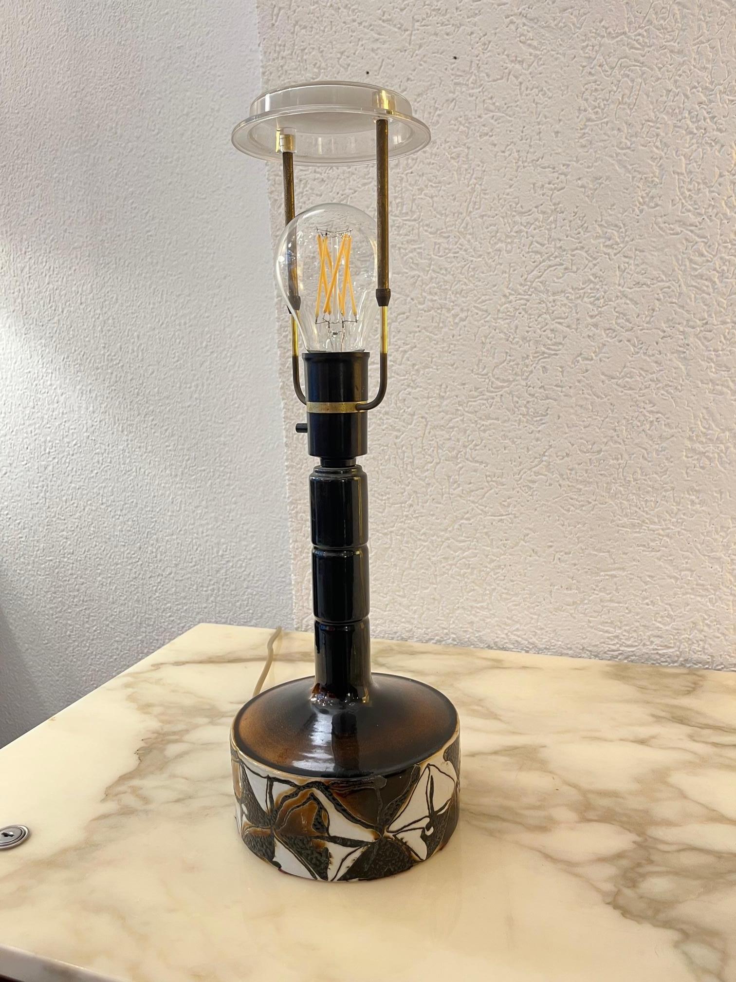 Lampe de table en céramique émaillée du milieu du siècle par Royal Copenhagen, Danemark, vers les années 1960 en vente 1