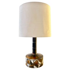 Vintage Mid-Century Glazed Ceramic Table Lamp by Royal Copenhagen, Denmark ca. 1960s