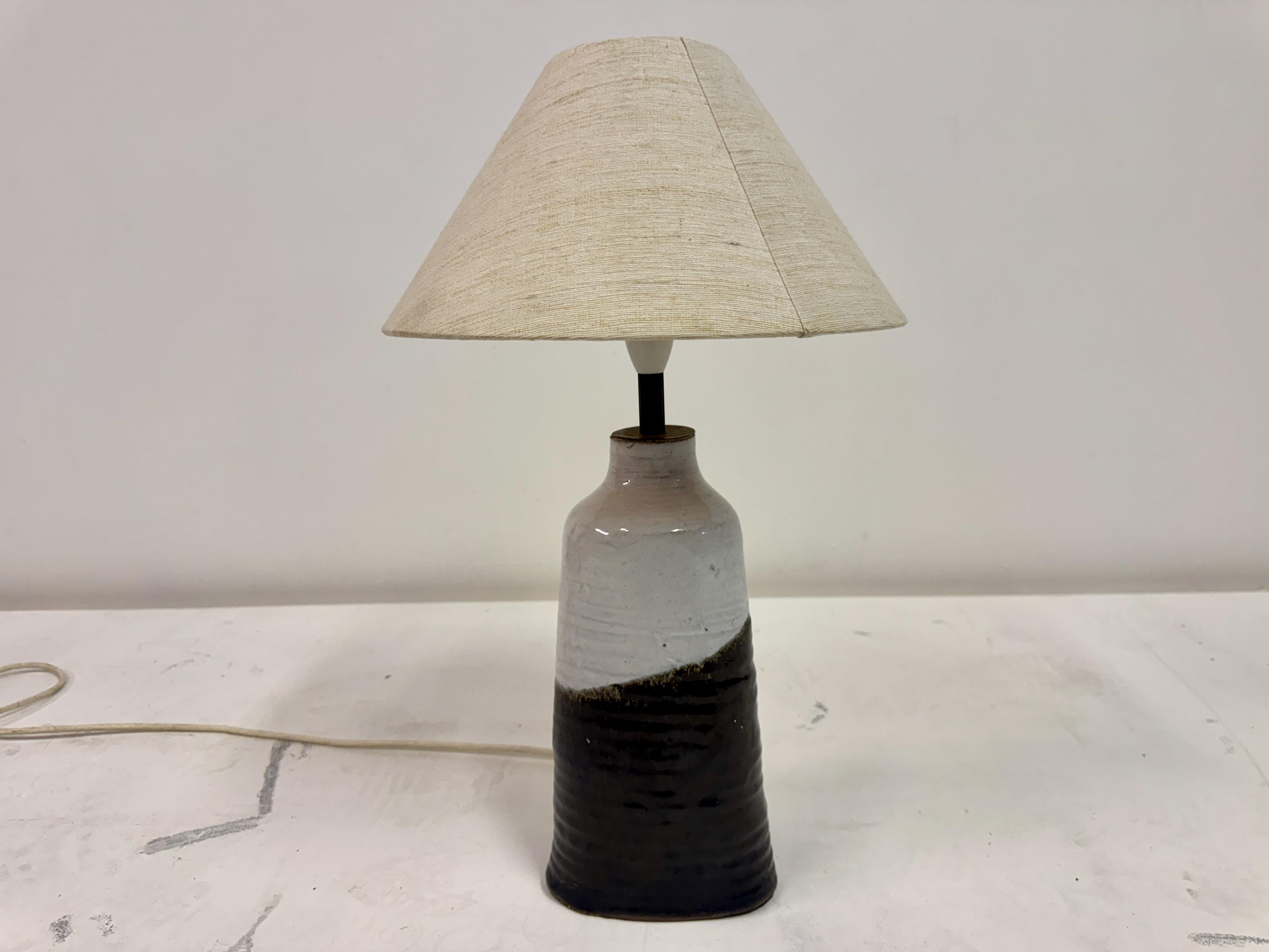 20th Century Mid-Century Glazed Pottery Table Lamp, 1960s For Sale