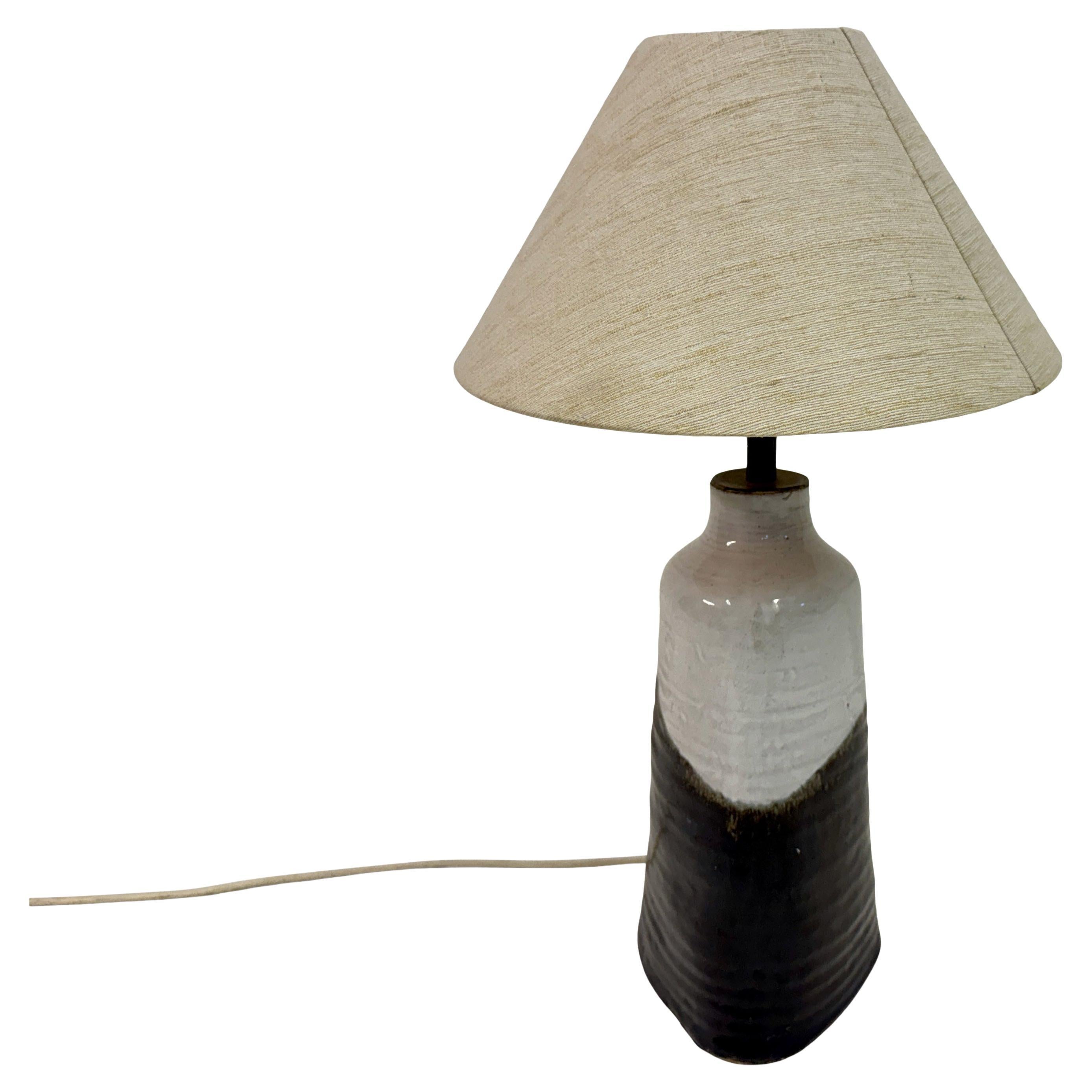 Mid-Century Glazed Pottery Table Lamp, 1960s For Sale