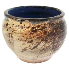 Used Mid Century Glazed Terracotta Studio Pottery Bowl - Canada - Signed - Circa 1954
