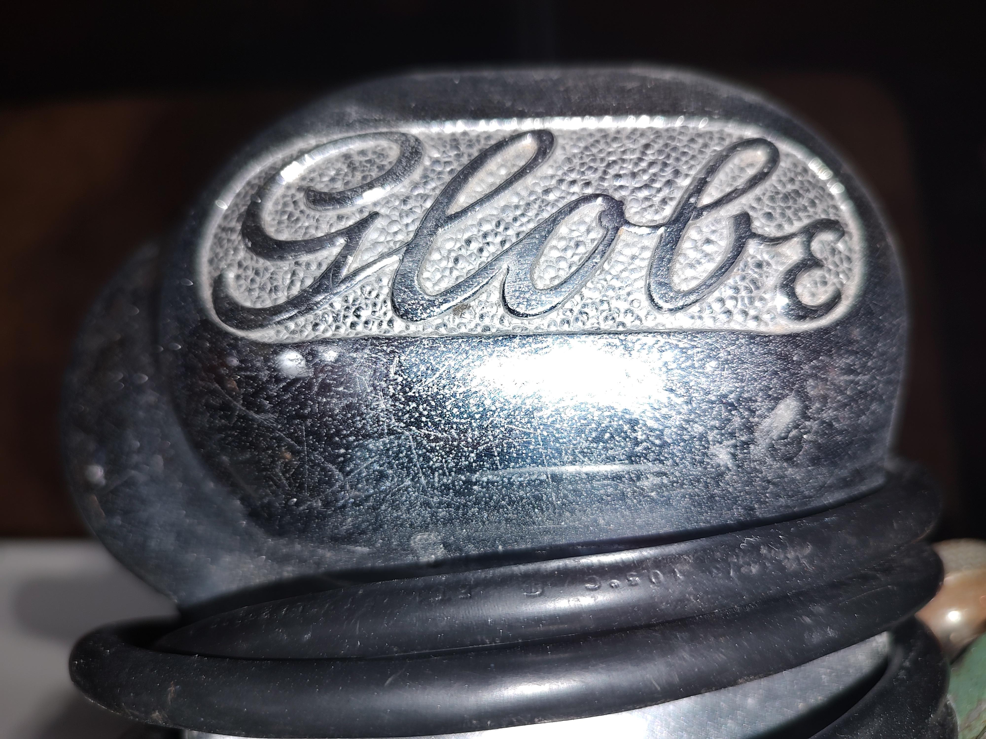 Vintage MidCentury Globe Meat Slicer C1940 Enameled Iron For Sale at