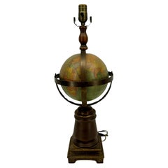Vintage Mid Century Globe Old World Table Lamp