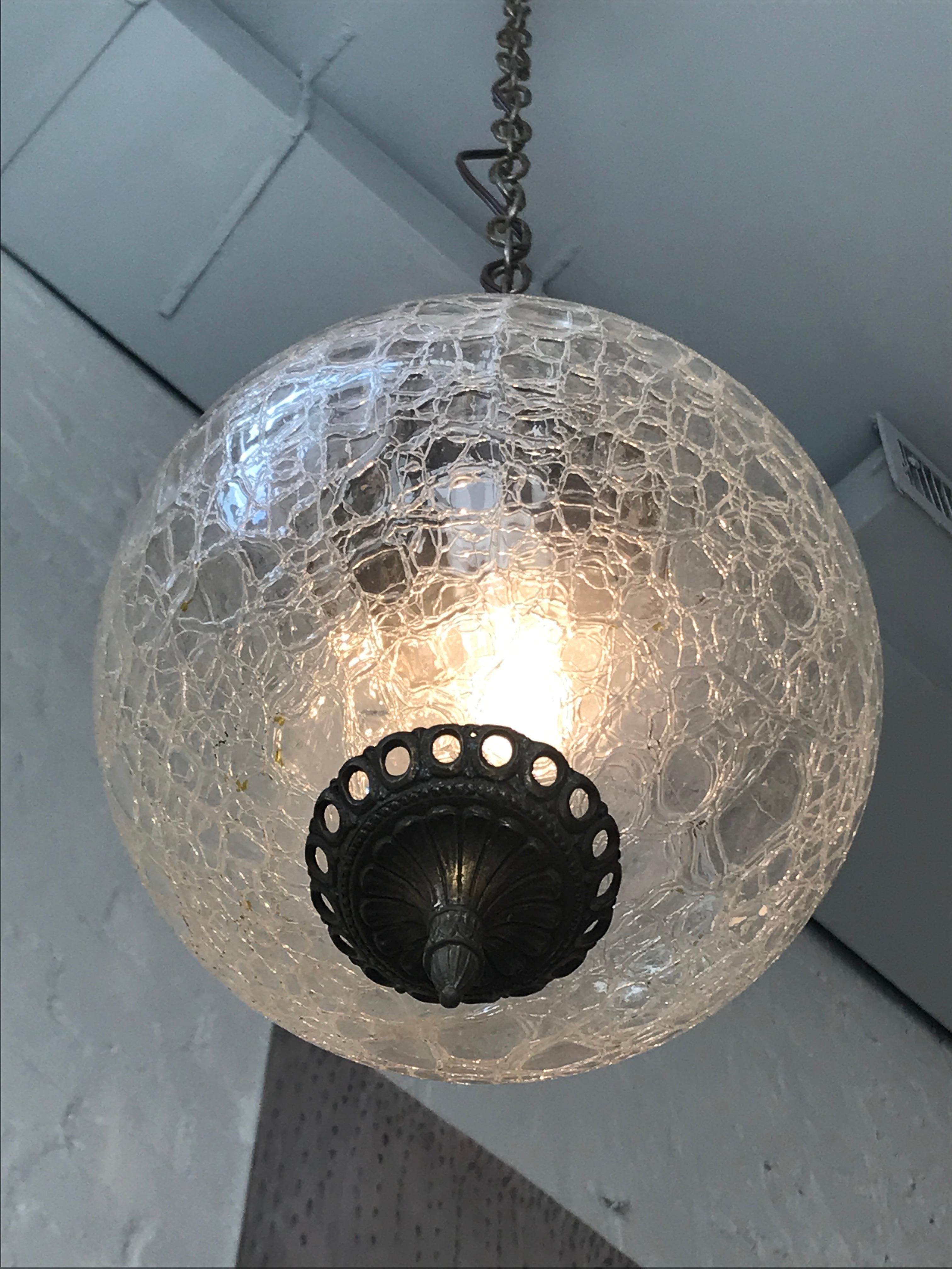 European Midcentury Globe Pendant