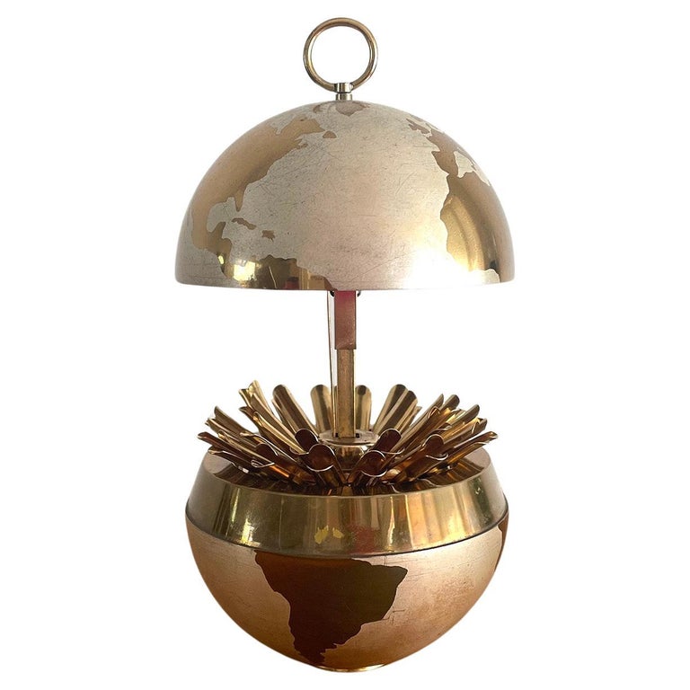 Mid Century Globe Pop up Cigarette Holder at 1stDibs
