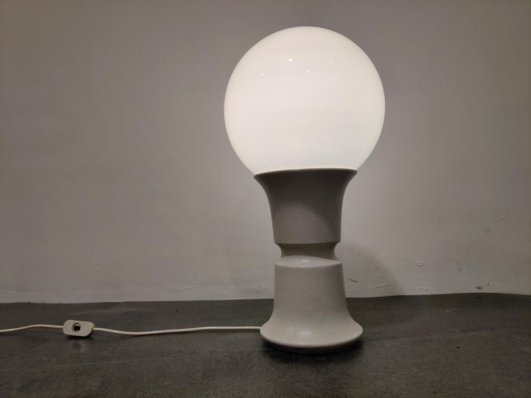 Italian Midcentury Globe Table Lamp, 1970s For Sale
