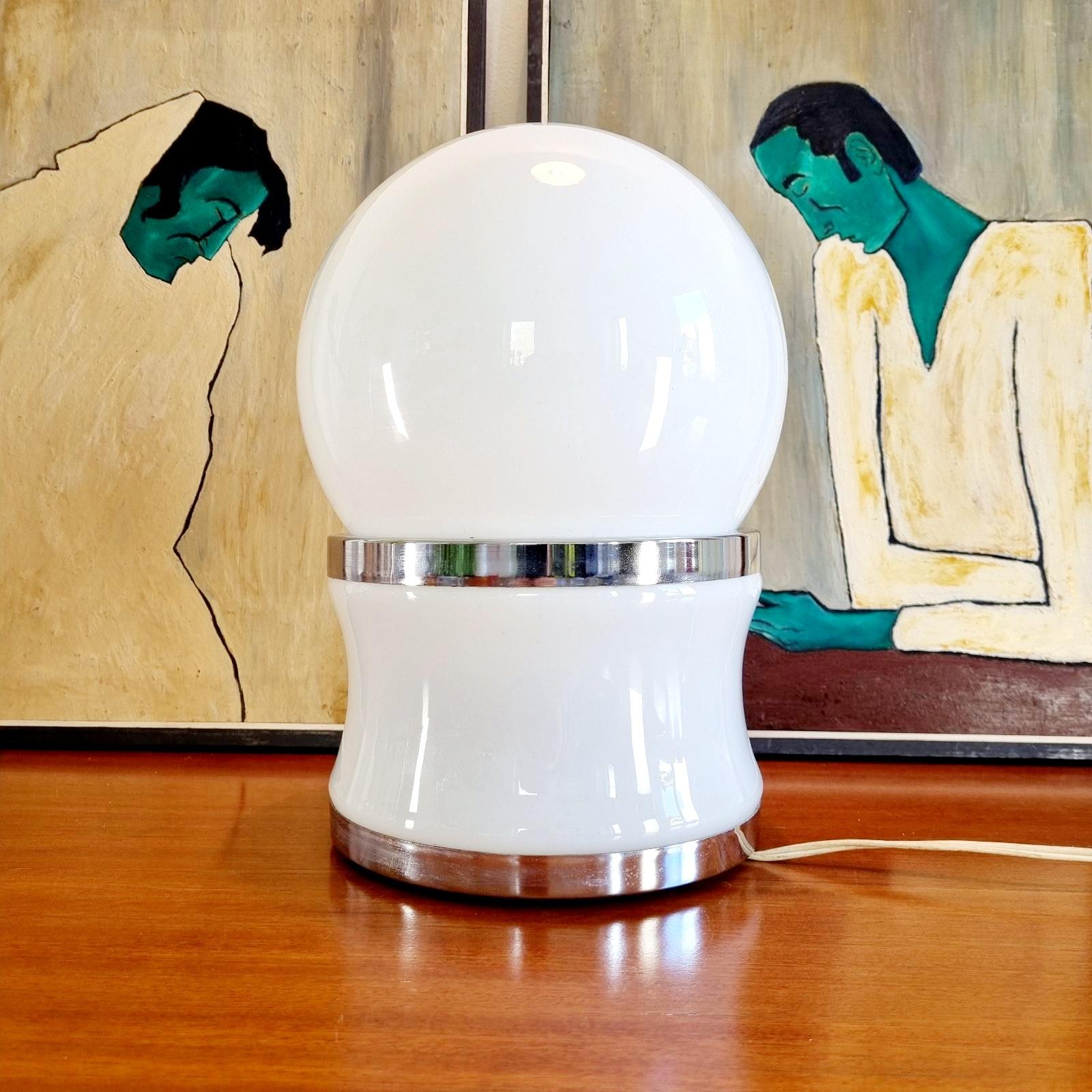 Midcentury Globe Table Lamp, Goffredo Reggiani for Reggiani, Italy, 60s In Excellent Condition For Sale In Lucija, SI