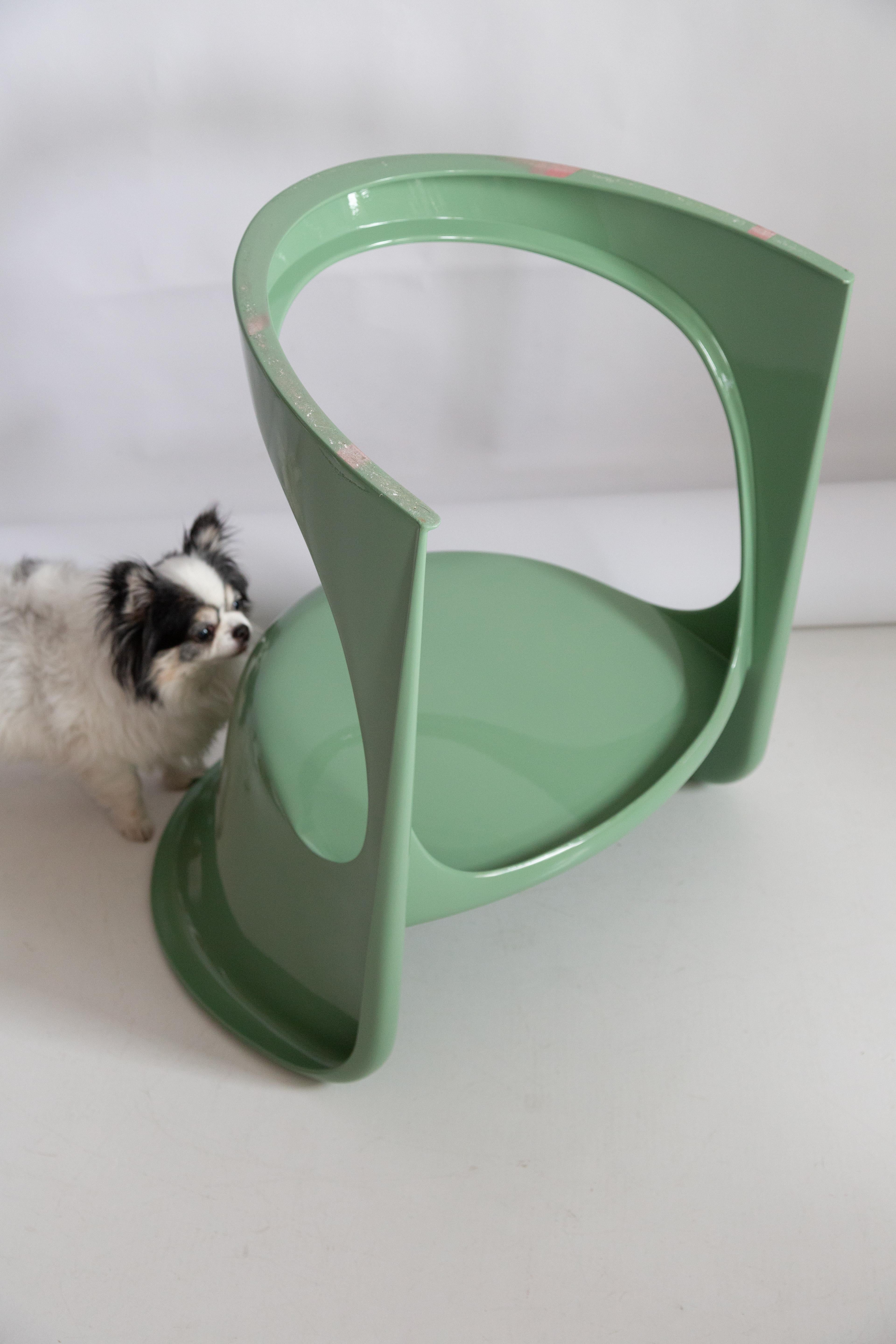Mid Century Glossy Mint Green Cado Chair, Steen Østergaard, 1974 For Sale 2