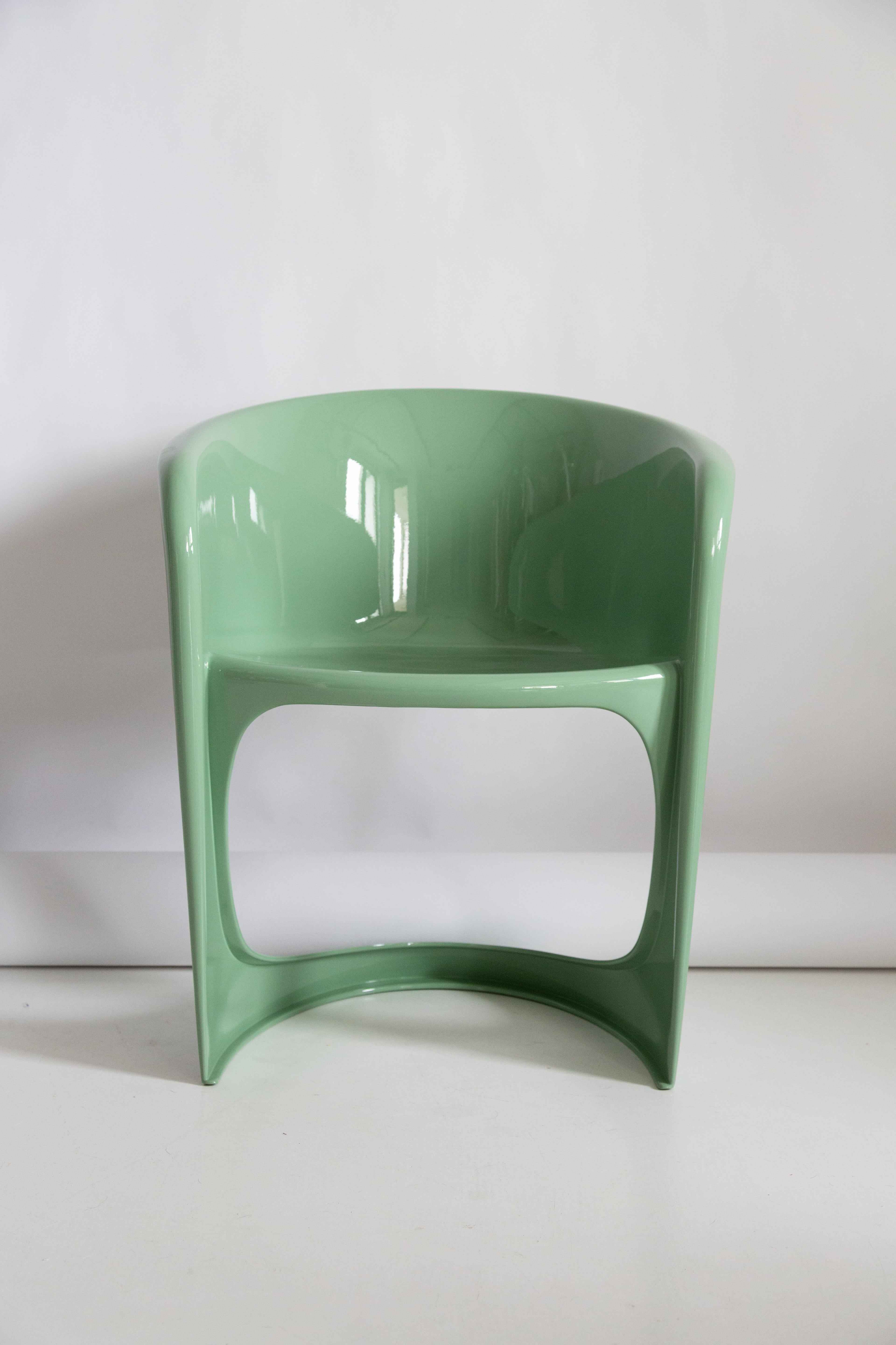 Polish Mid Century Glossy Mint Green Cado Chair, Steen Østergaard, 1974 For Sale
