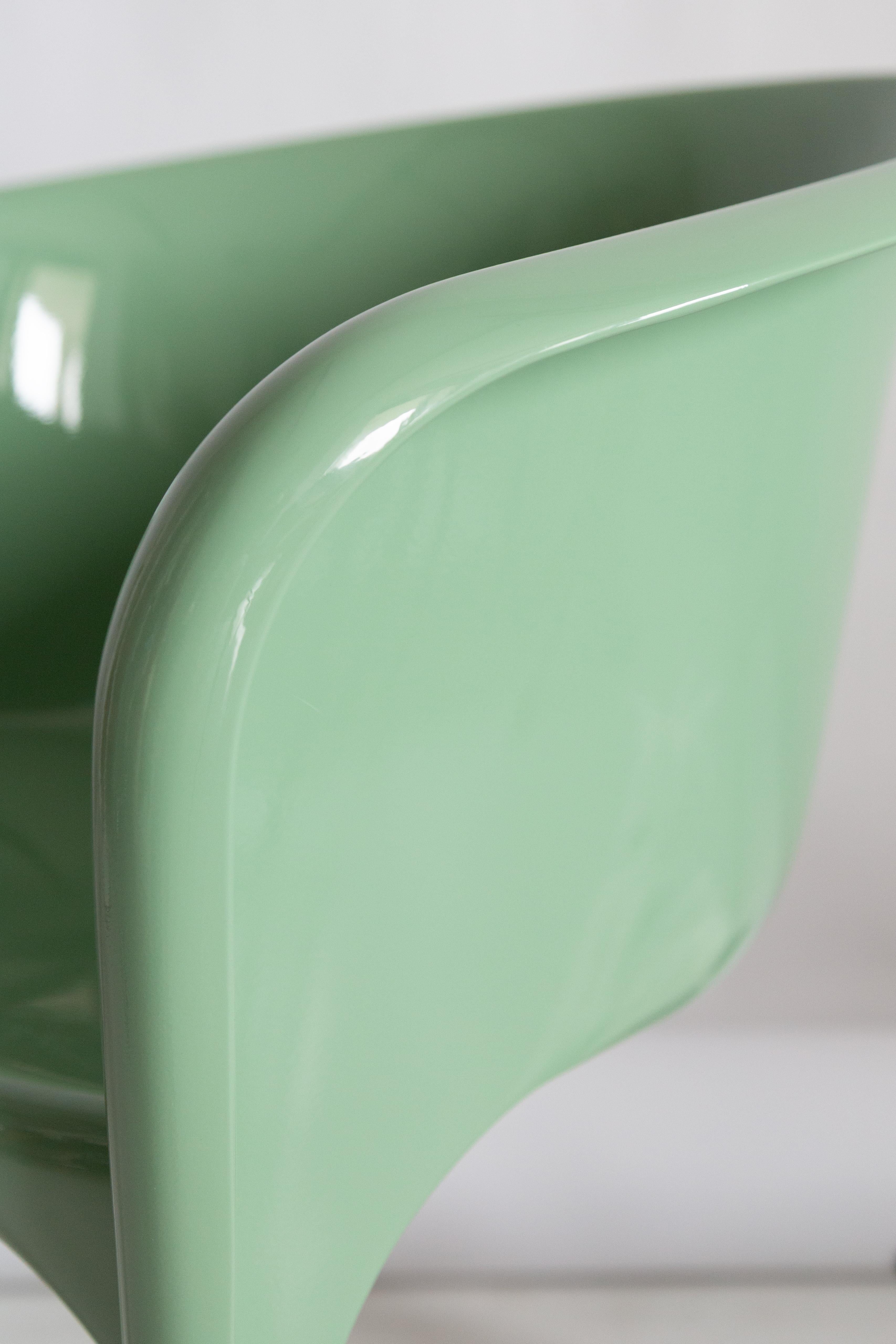 Mid Century Glossy Mint Green Cado Chair, Steen Østergaard, 1974 In Excellent Condition For Sale In 05-080 Hornowek, PL