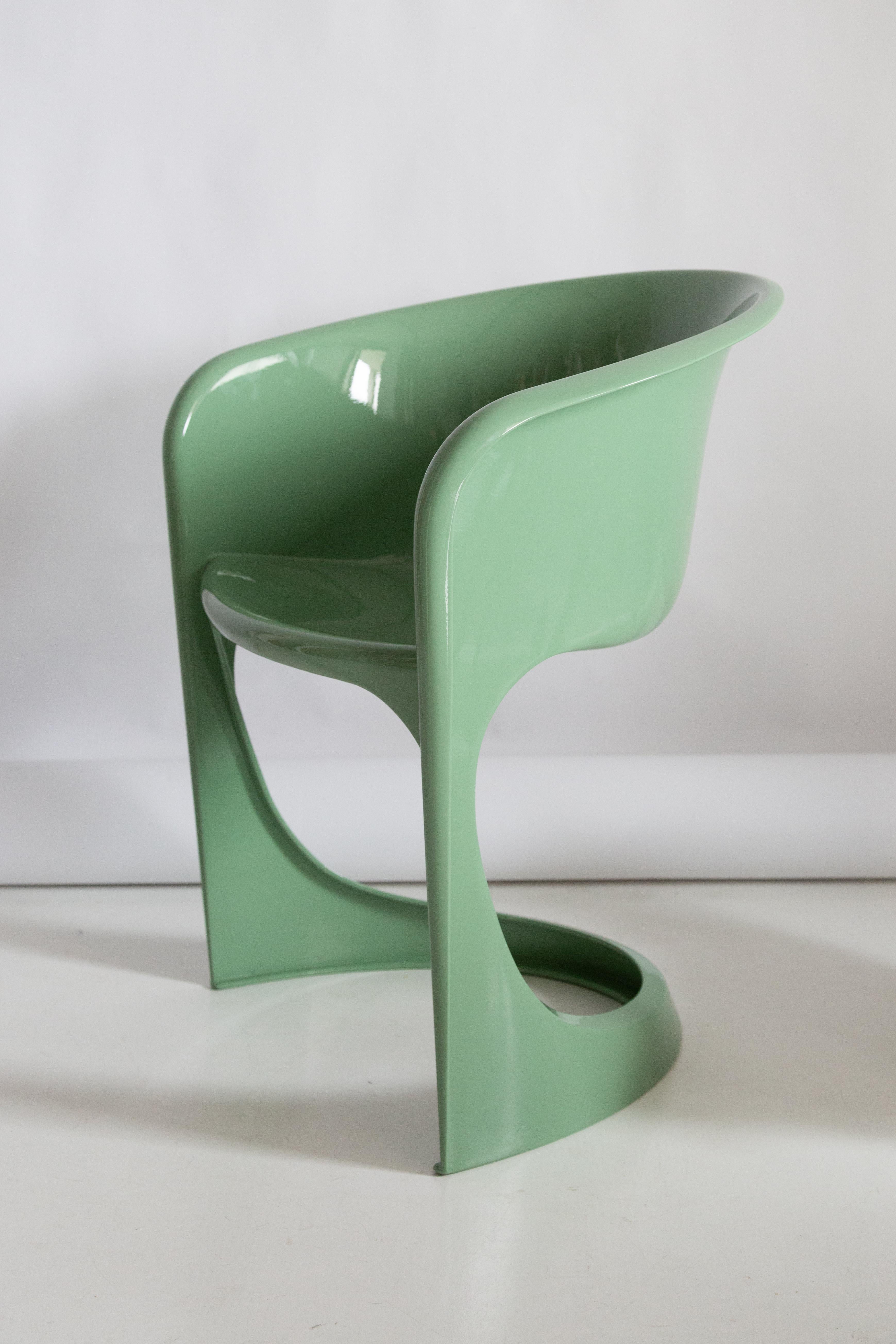 20th Century Mid Century Glossy Mint Green Cado Chair, Steen Østergaard, 1974 For Sale