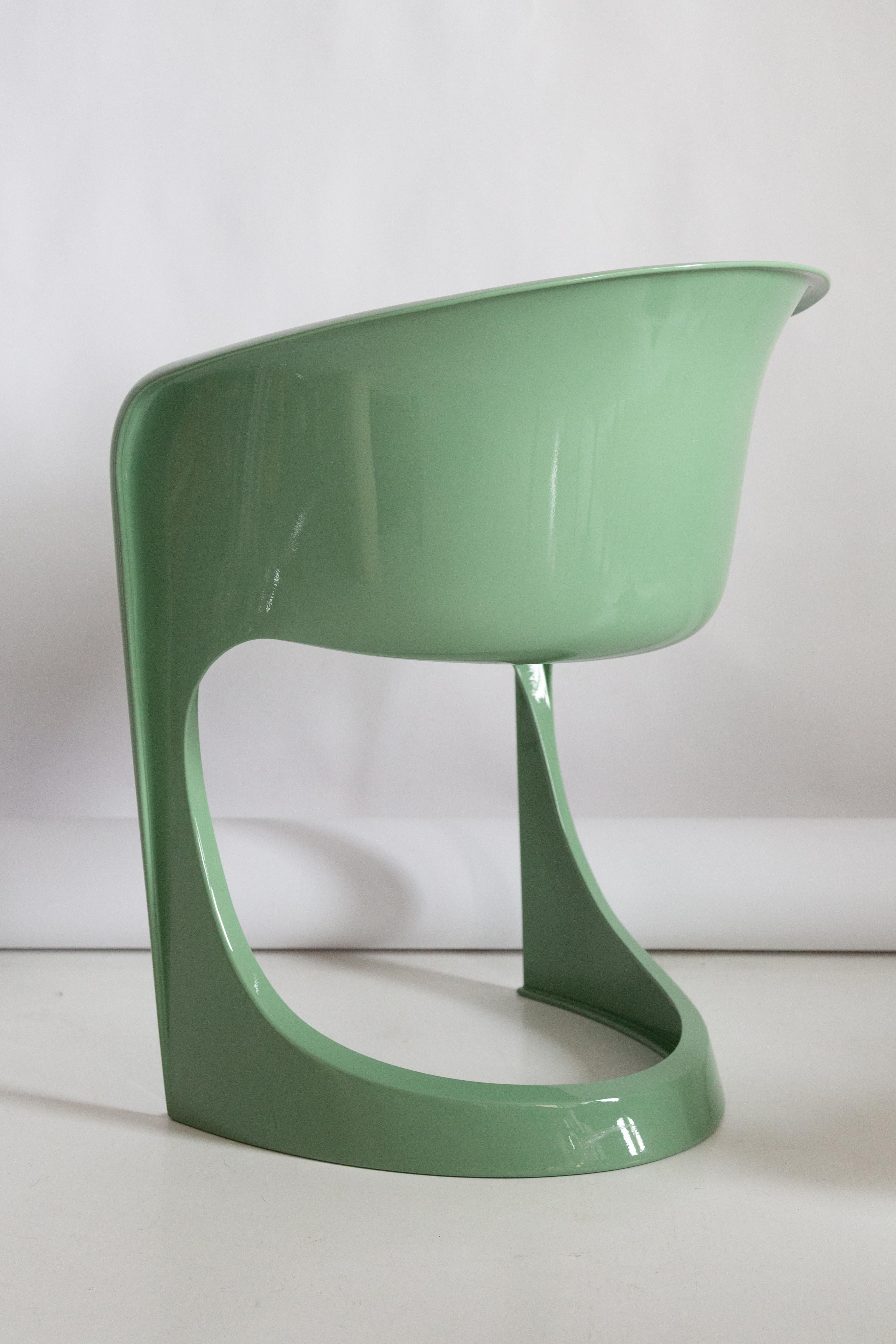 Plastic Mid Century Glossy Mint Green Cado Chair, Steen Østergaard, 1974 For Sale