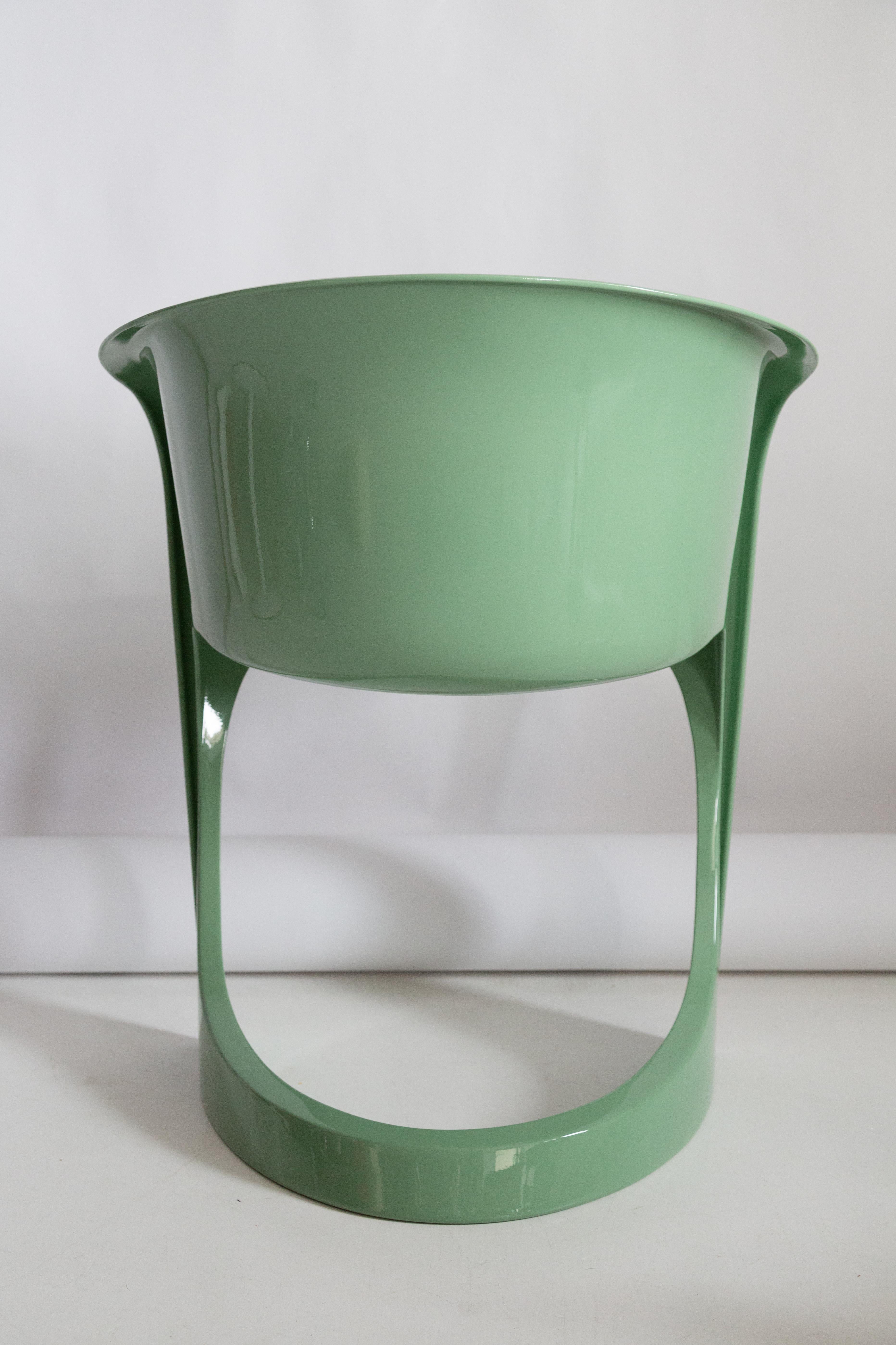 Mid Century Glossy Mint Green Cado Chair, Steen Østergaard, 1974 For Sale 1