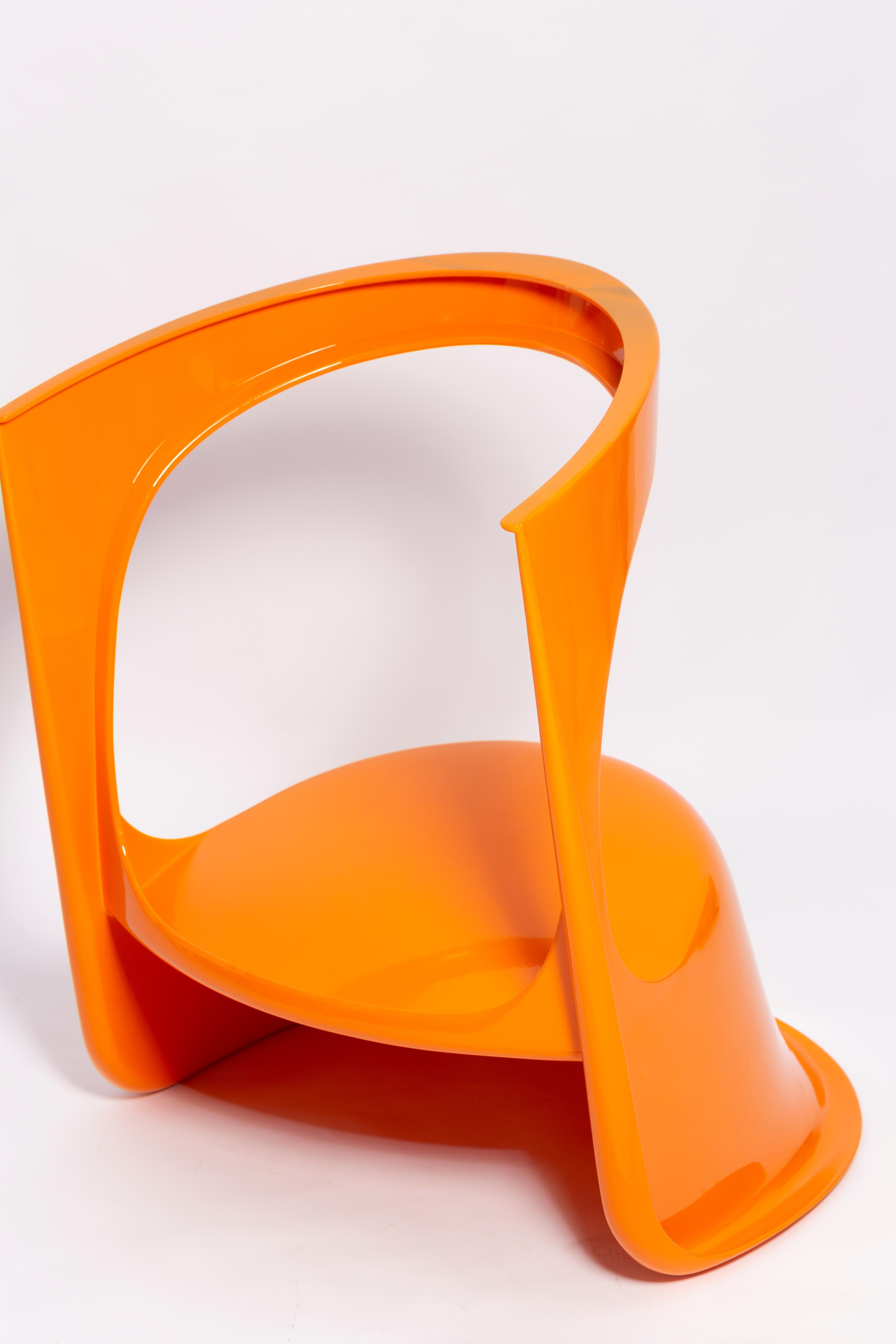 Mid Century Glossy Orange Cado Chair, Steen Østergaard, 1974 For Sale 1