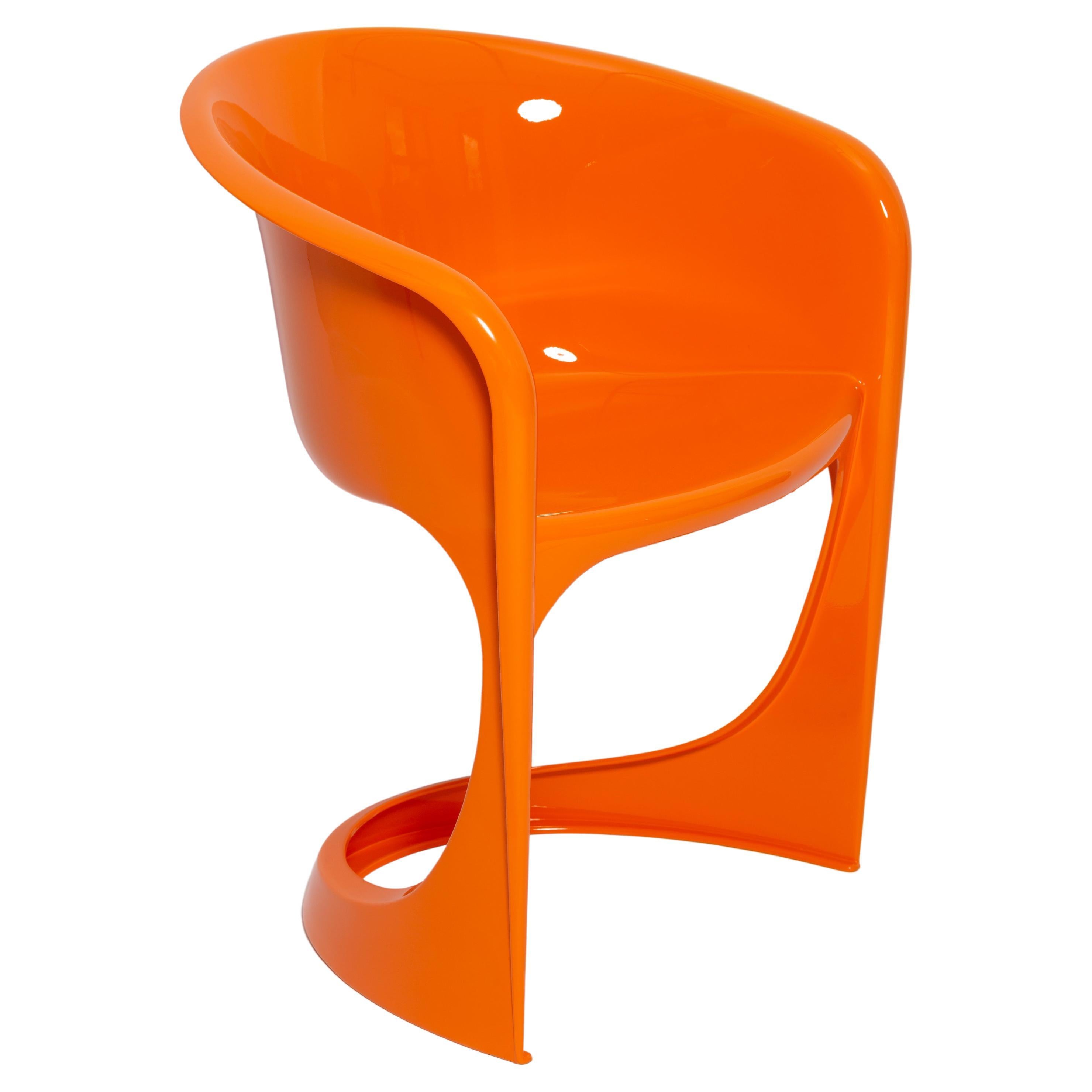 Mid Century Glossy Orange Cado Chair, Steen Østergaard, 1974 For Sale