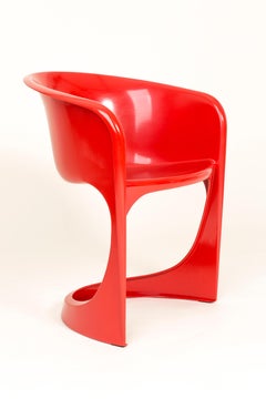 Mid Century Glossy Red Cado Chair, Steen Østergaard, 1974