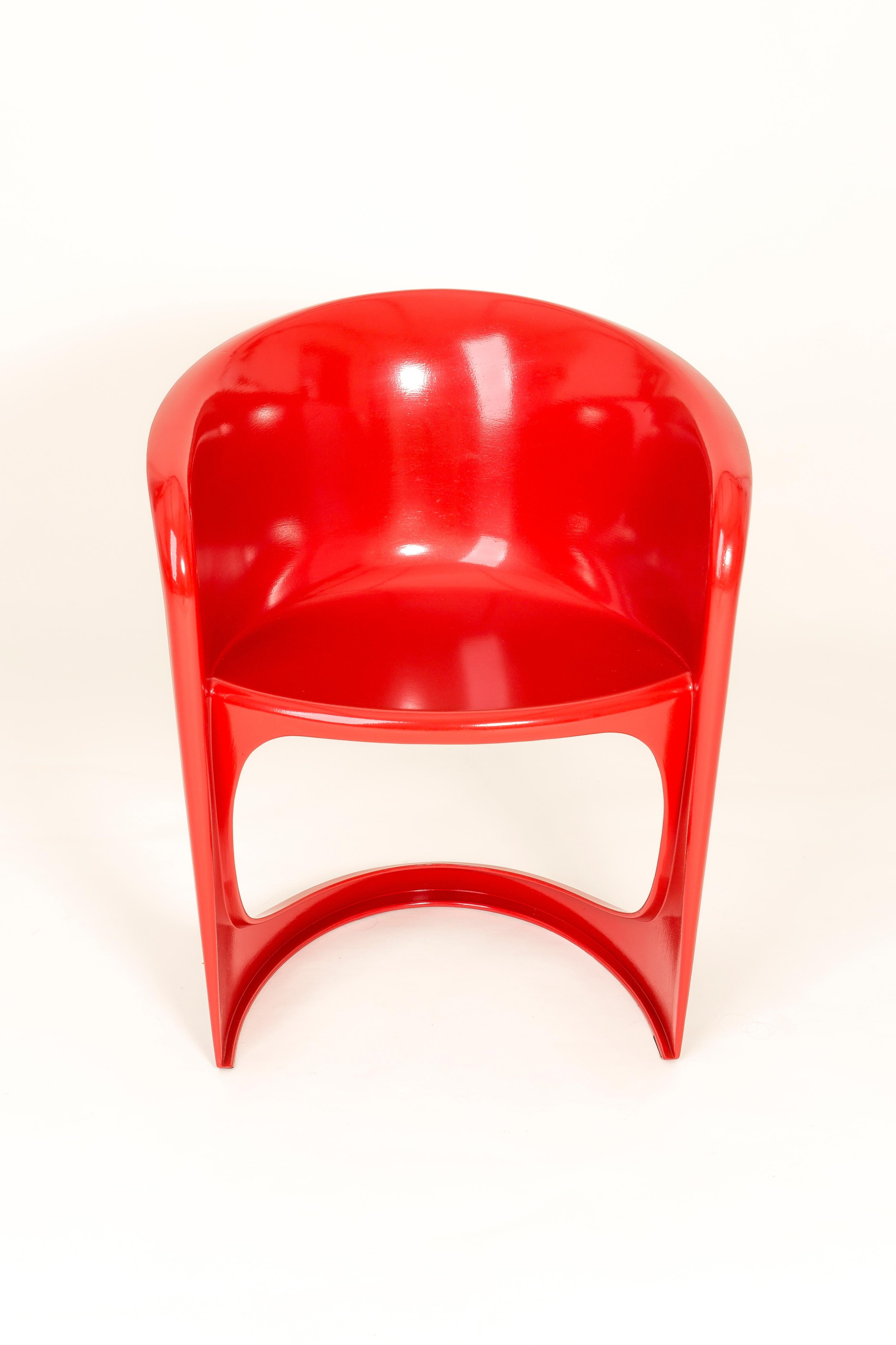 Mid-Century Modern Mid Century Glossy Red Cado Chair, Steen Østergaard, 1974 For Sale